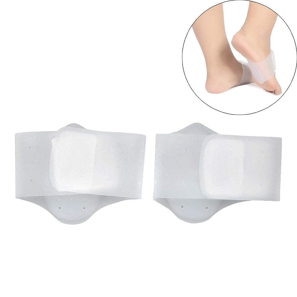 Orthotic Arch Support Insoles for Flat Feet & Plantar Fasciitis - 1 Pair Silicone Foot Cushion Pads with Enhanced Comfort (White) - Perfect for Running, Walking & All-Day Wear