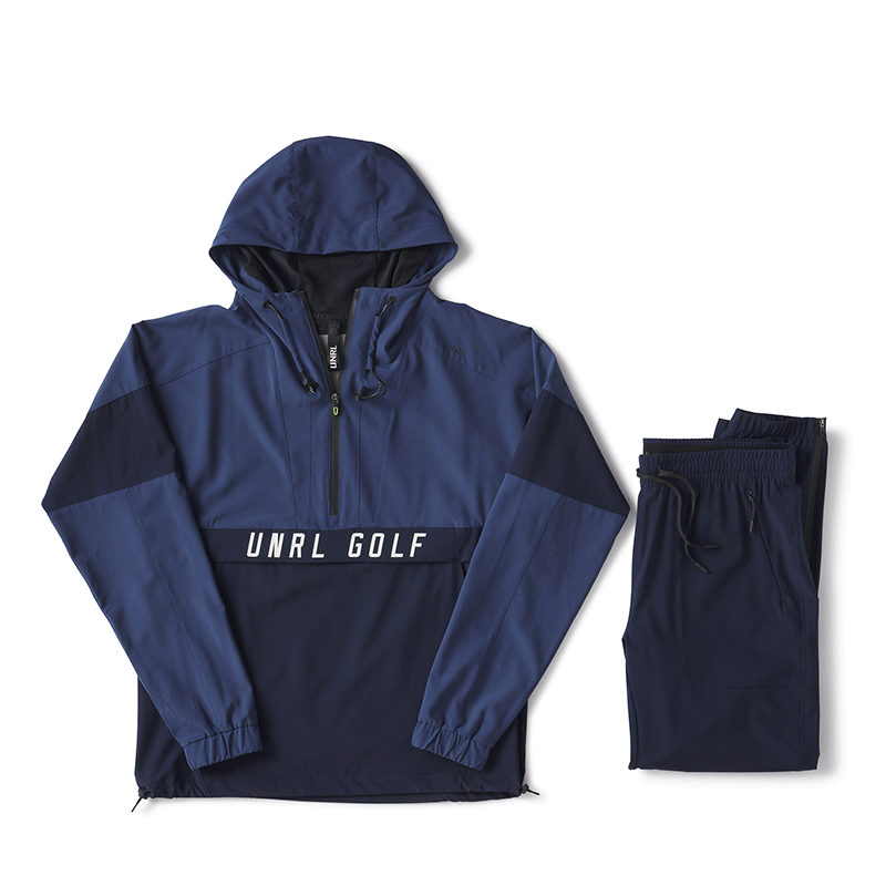 UNRL Golf DWR Track Jacket - Water-Resistant Men's Golf Jacket for All-Weather Performance | Perfect for Golfing, Running & Outdoor Activities