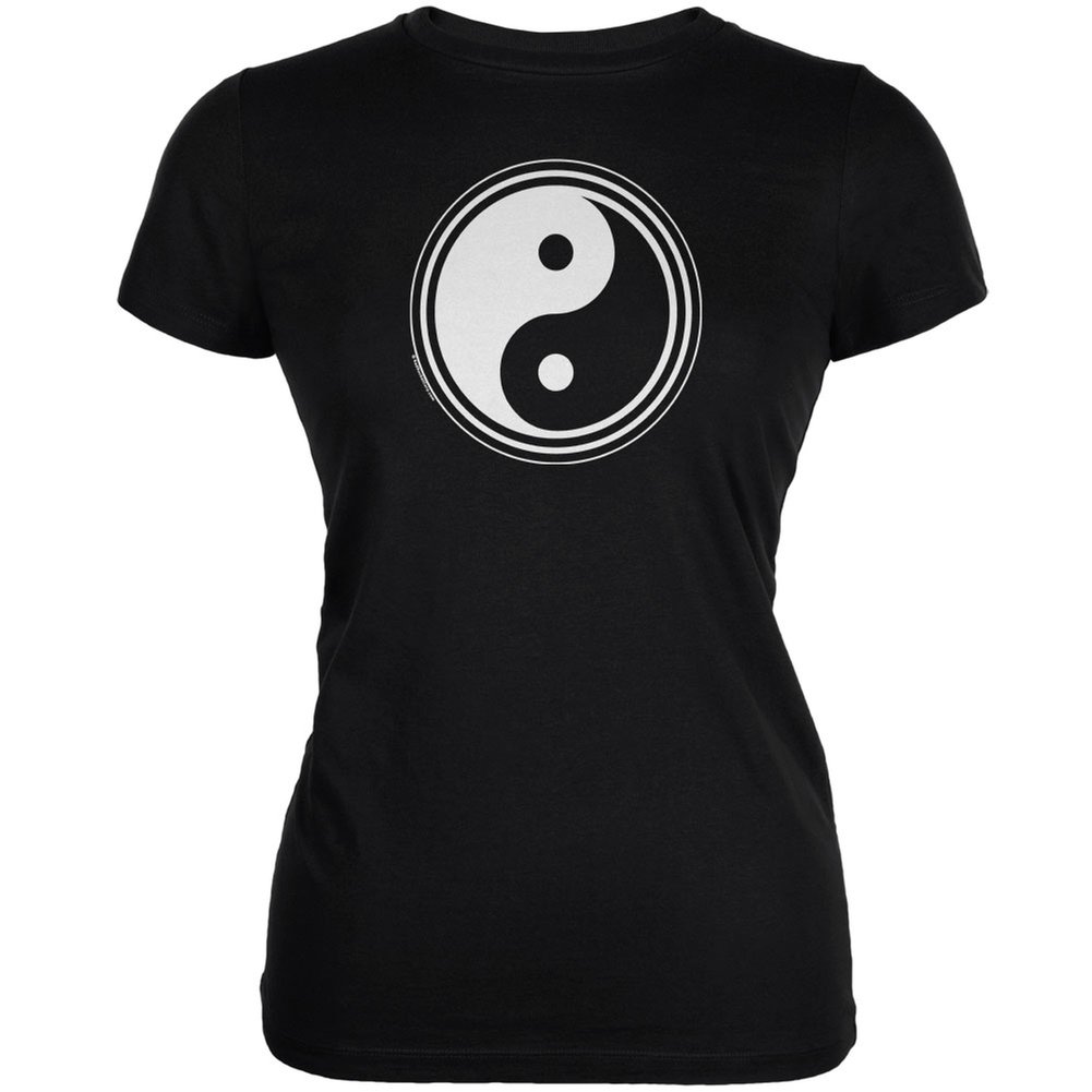 Yin Yang Circles Soft Cotton Juniors T-Shirt - Comfortable & Stylish for Casual Wear, Yoga, and Everyday Outfits