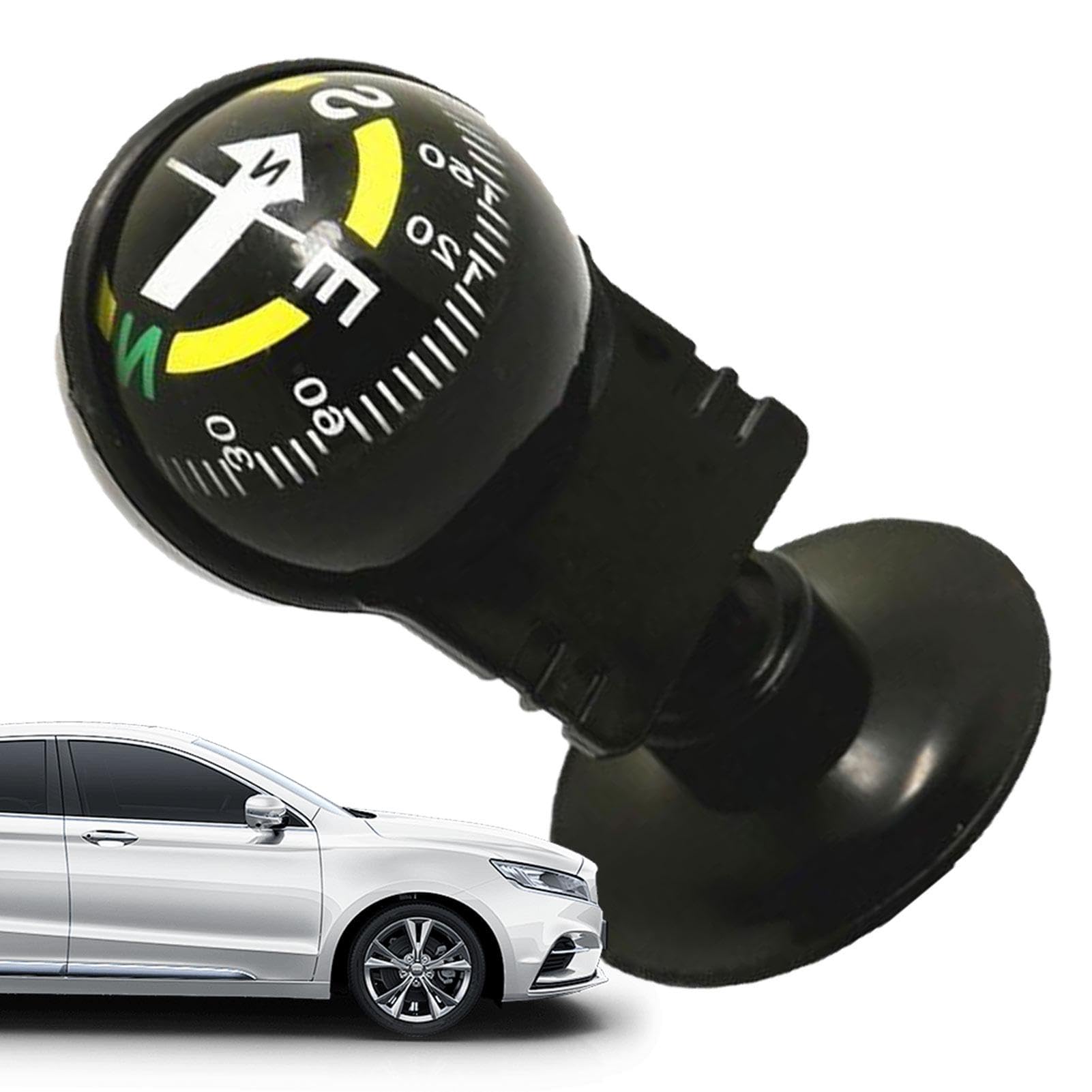 Premium Electronic Car Compass - High Precision Adjustable Dashboard Navigation Guide Ball for Road Trips, Off-Road Adventures & Outdoor Travel Accessories