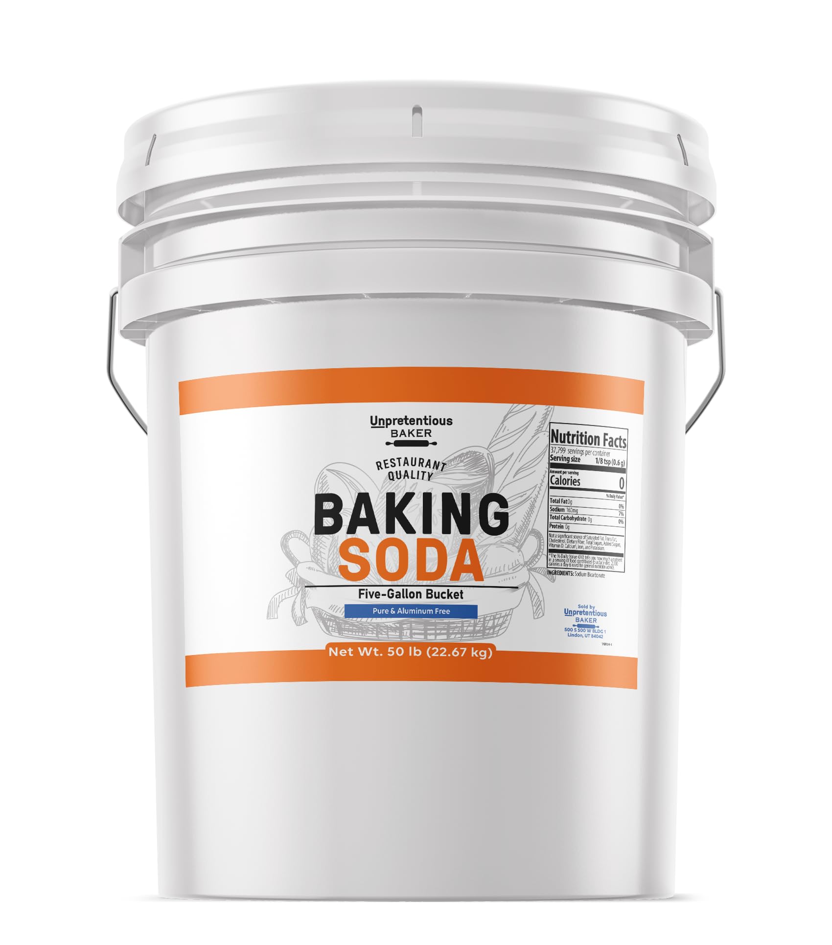 5 Gallon Bulk Baking Soda - Multi-Purpose for Cooking, Baking, Cleaning & Deodorizing | Perfect for Home, Kitchen, Laundry & DIY Projects