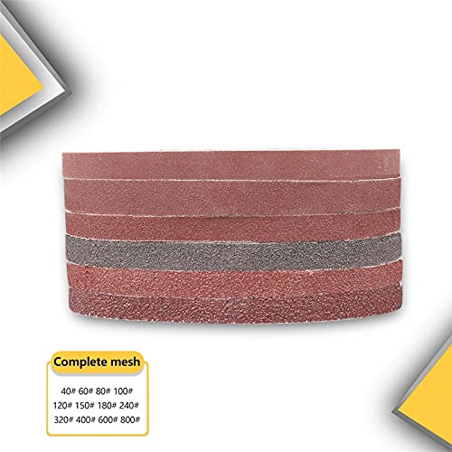 10-Piece 520x20mm Sanding Belts Set - 60 to 800 Grits Abrasive Bands for Belt Sander | Wood, Soft Metal & Surface Polishing | Ideal for DIY Projects, Furniture Refinishing & Metalworking (P60 Grit - 10pcs)
