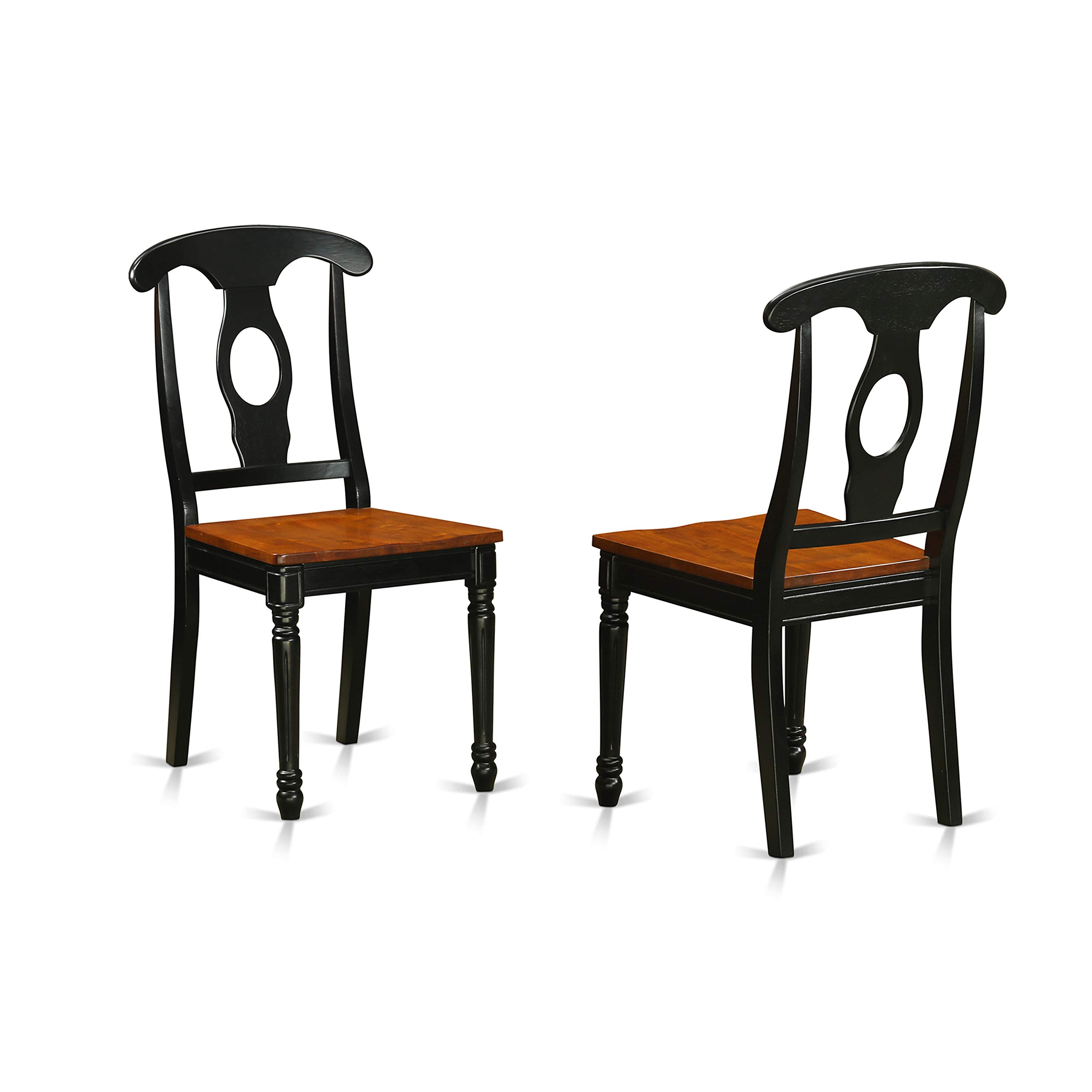 East West Furniture NDKE3-BCH-W 3-Piece Kitchen Dining Set with Drop-Leaf Table & 2 Chairs - 30x48 Inch Black Cherry for Small Spaces, Breakfast Nooks & Cozy Apartments