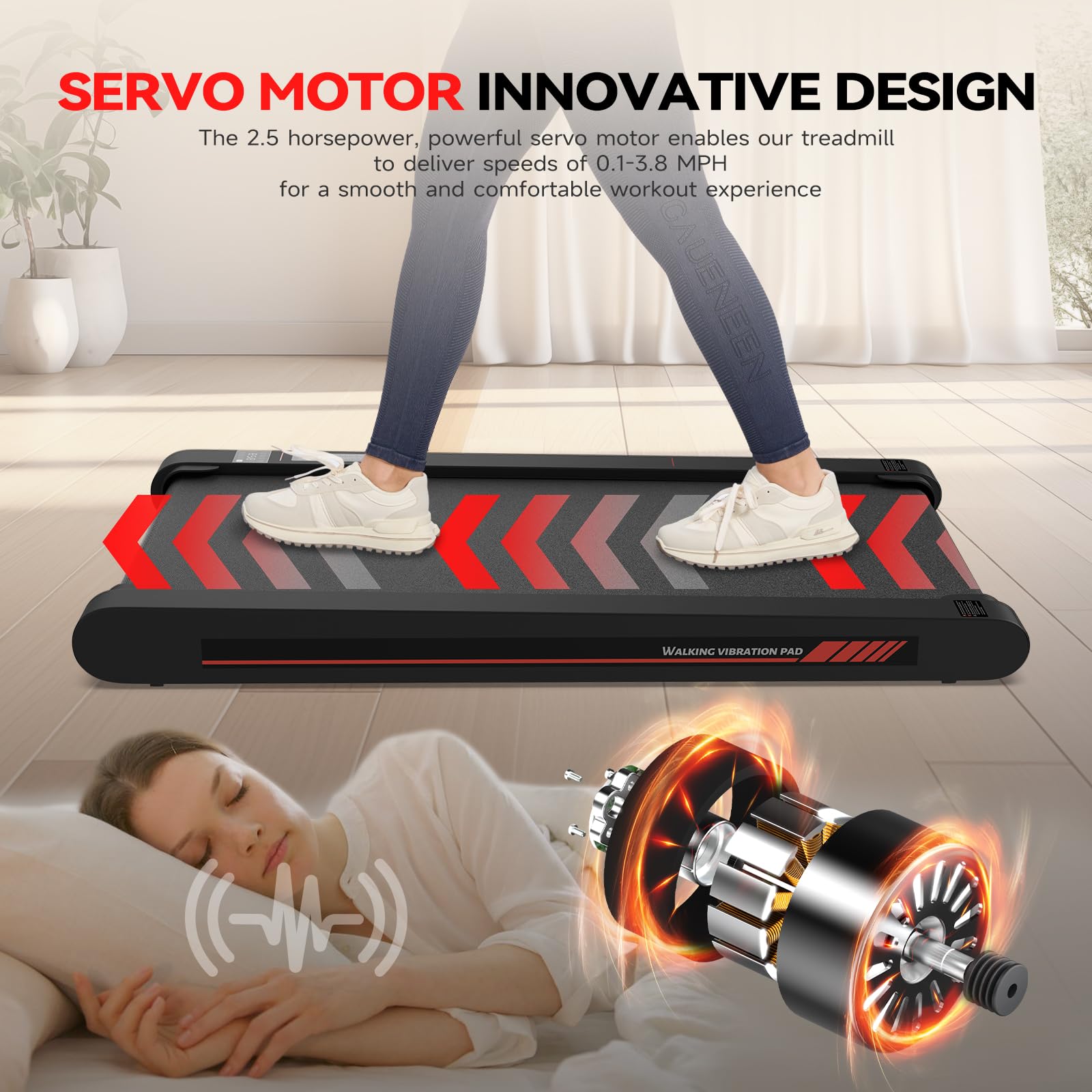 Sperax 4-in-1 Vibration Plate Exercise Machine & Under Desk Treadmill - 350 Lb Capacity Portable Walking Pad with APP - Home Fitness Equipment for Weight Loss, Circulation & Muscle Toning - Perfect for Office, Home Workout & Small Spaces