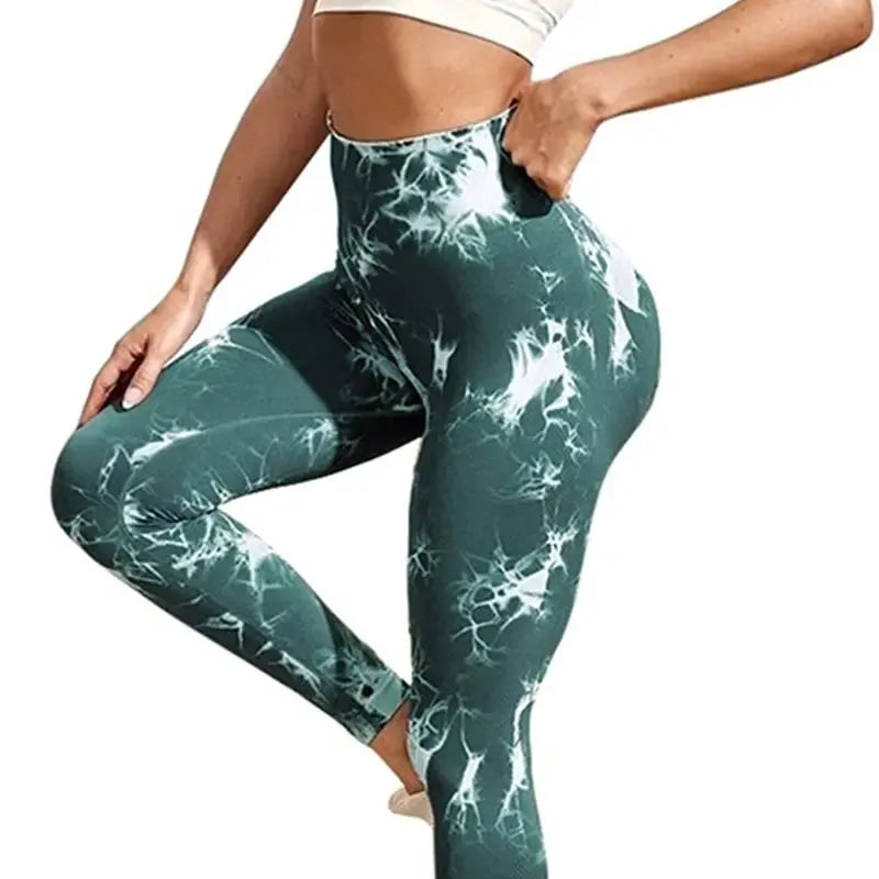 2023 Seamless Tie Dye Leggings for Women - Sexy High Waist Yoga Pants, Gym Workout Leggings with Push Up Effect | Perfect for Fitness, Running & Lounge Wear