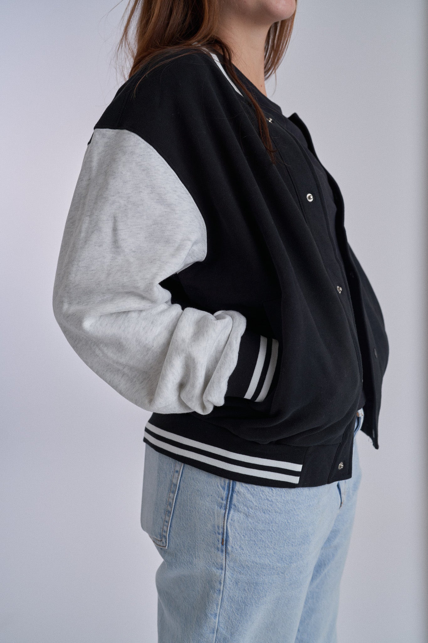 Stylish Black Adult Varsity Jacket for Men & Women - Perfect for Casual Wear, Sports Events & Street Fashion