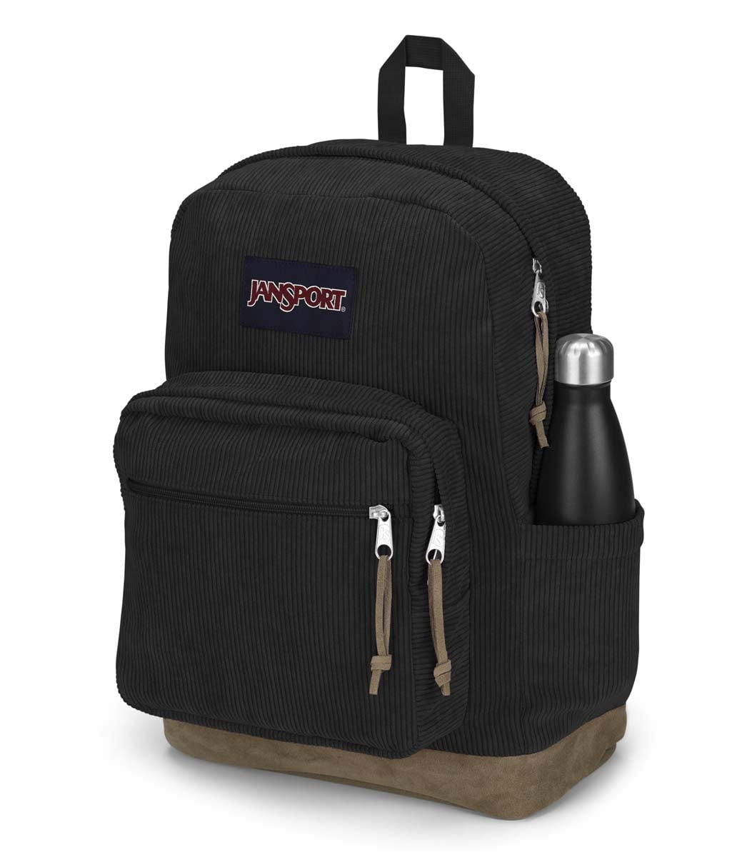 JanSport Right Pack Expressions Backpack - Black Corduroy Laptop Bag for School, College & Travel | Durable & Stylish Daypack for Students & Professionals