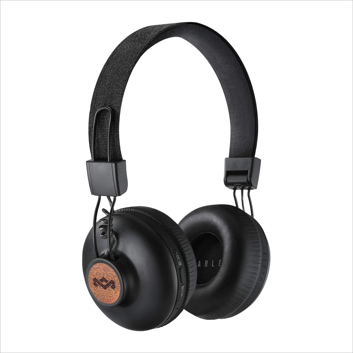 House of Marley Positive Vibration 2 Wireless Bluetooth On-Ear Headphones - Noise Isolating, 30H Playtime, Built-in Mic - Perfect for Commuting, Workouts & Travel (Black)