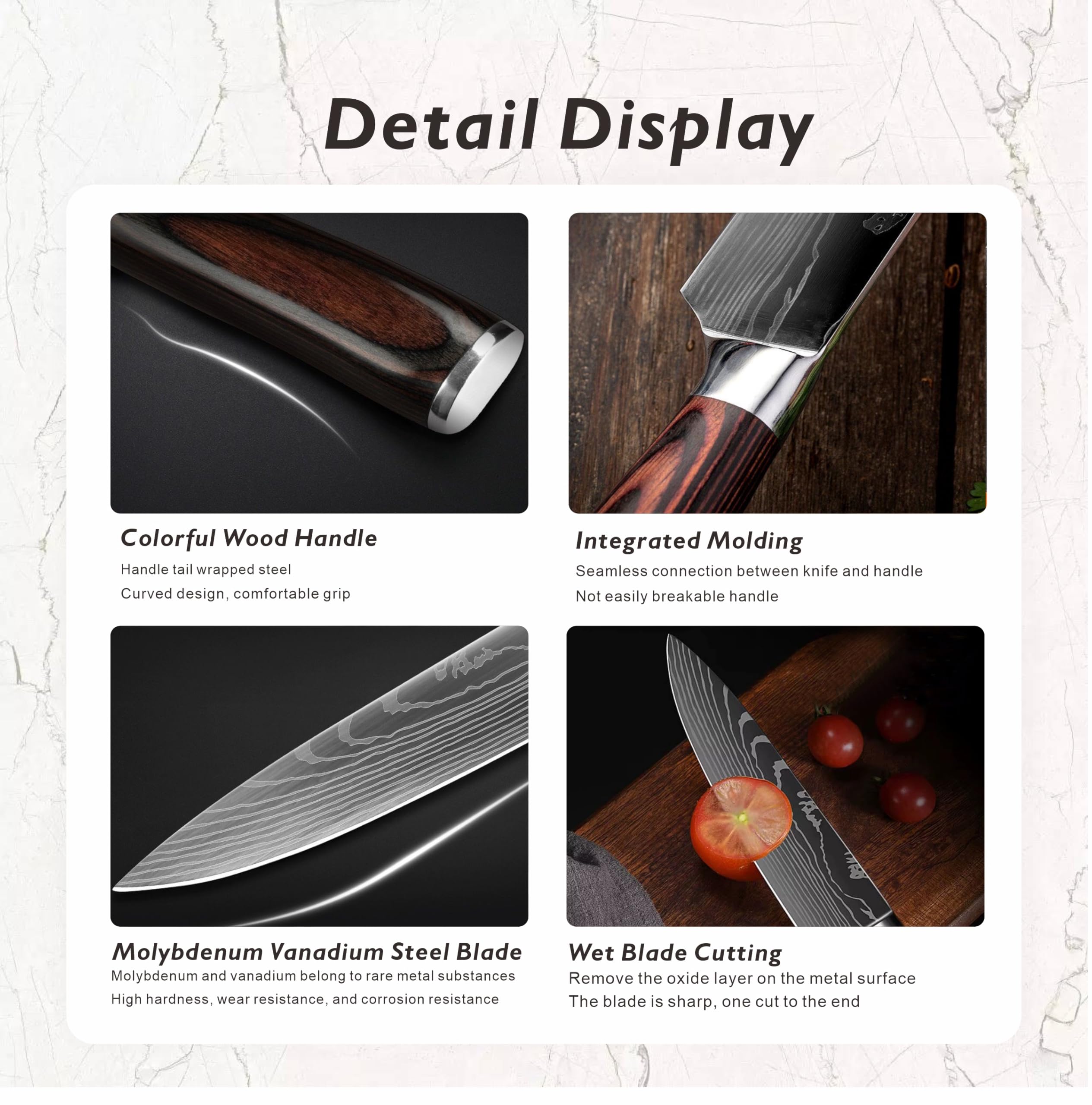 Premium 4-Piece Chef Knife Set - Ultra Sharp Stainless Steel Kitchen Knives for Meat, Fish, and BBQ - Hand Forged Professional Cutlery for Home Cooking, Restaurant Use, and Outdoor Camping - Includes Gift Box