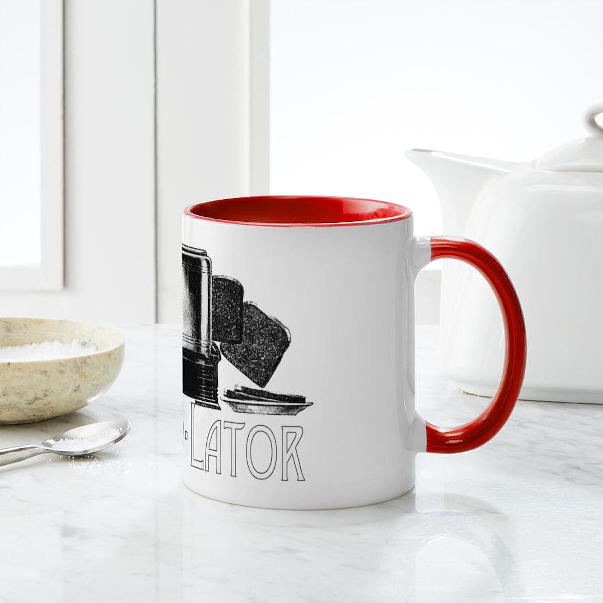 Toast-O-Lator 11 oz (325 ml) Ceramic Coffee Mug - Funny Novelty Gift for Coffee Lovers, Perfect for Office, Home & Breakfast Use