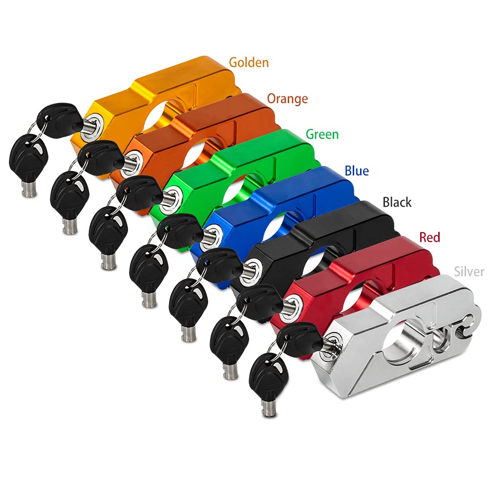 Universal Motorcycle Grip Lock Anti-Theft - Silver | Handlebar Security for Parking