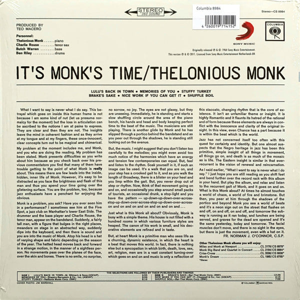 Thelonious Monk: Best Jazz Piano Albums & Music for Relaxation, Study, and Coffeehouse Ambiance
