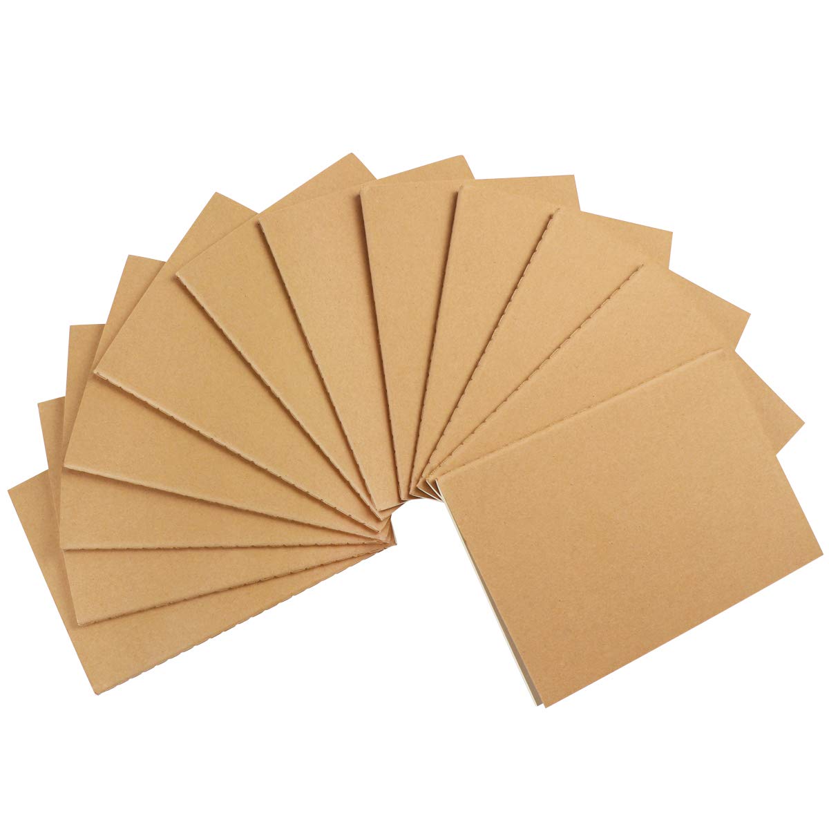 NUOBESTY Kraft Notebooks Bulk - 12 Pack A6 Spiral Bound Journals (5.5x3.9 inch) with Blank Brown Kraft Cover & Pages - Perfect for Travel, Office, School, Sketching & Note Taking
