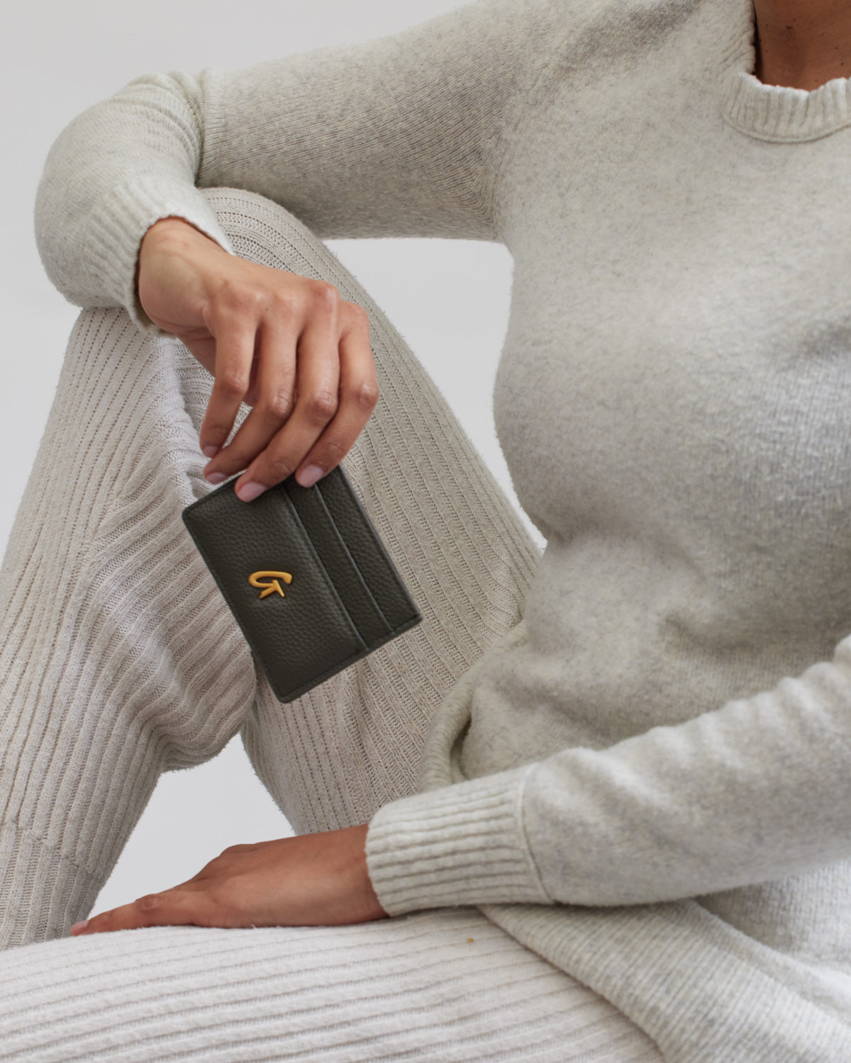 Pebble Card Holder - Olive Green RFID Blocking Slim Minimalist Wallet for Men & Women | Perfect for Travel, Everyday Use & Gift Giving