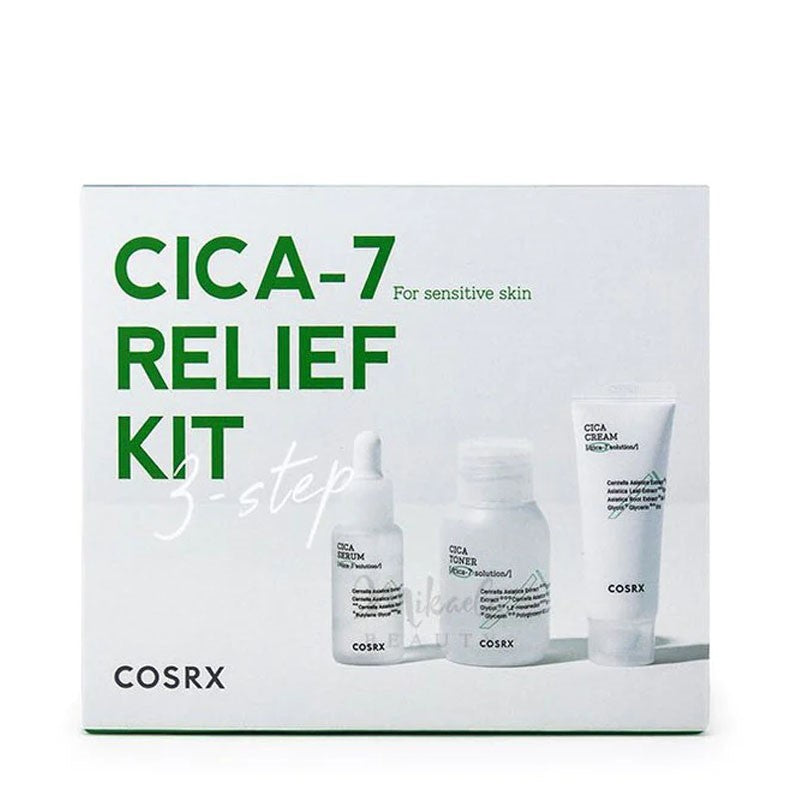 Pure Fit Cica Relief Kit (Toner 30ml, Serum 10ml, Cream 15ml) - Soothing Skincare Set for Sensitive Skin - Perfect for Post-Treatment Care & Daily Hydration