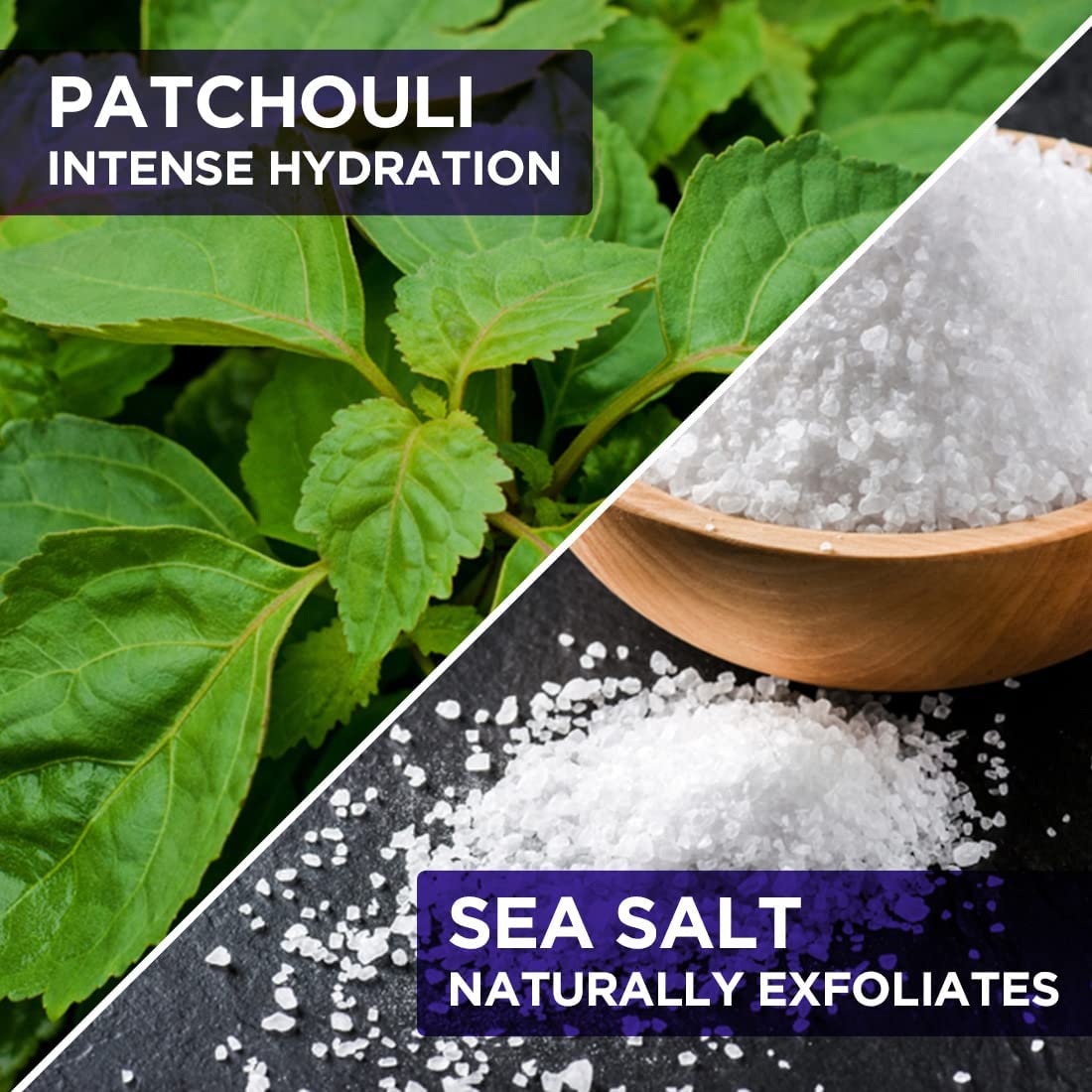 Patchouli & Sea Salt Scented Body Wash for Men - 200ml | Deep Moisturizing Shower Gel with Green Tea, Turmeric & Moringa Extracts | Smooth Skin Care | Perfect for Daily Shower & Post-Workout Refreshment