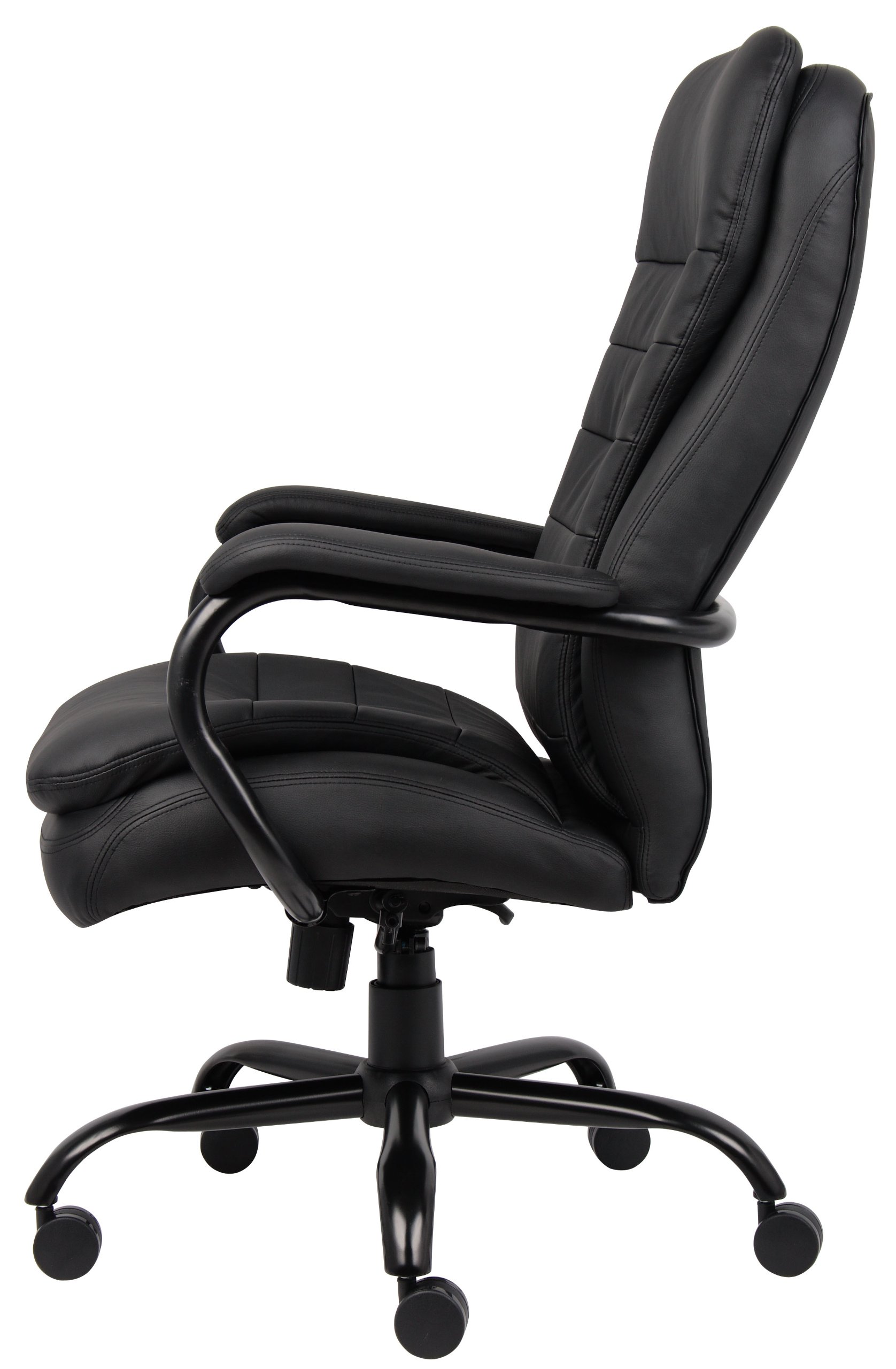 Boss Office Products CaressoftPlus Faux Leather Executive Big & Tall Chair - 400 lb Weight Capacity, Black (B991-CP) - Premium Office Chair for Home & Business Workspaces, Conference Rooms, and Executive Desks