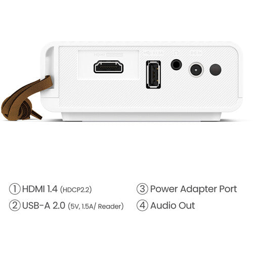 BenQ GV10 100 Lumen WVGA DLP LED Portable Mini Projector for Home Theater, Outdoor Movies, and Business Presentations
