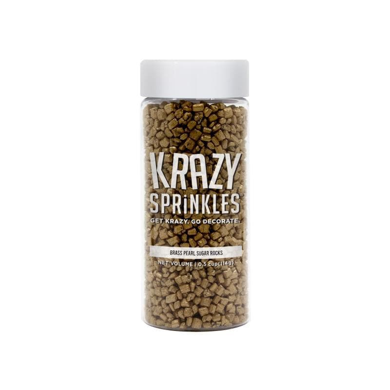 Premium Brass Pearl Sugar Rocks Sprinkles for Baking - Edible Decorations for Cakes, Cupcakes & Desserts | Perfect for Wedding, Birthday & Holiday Treats