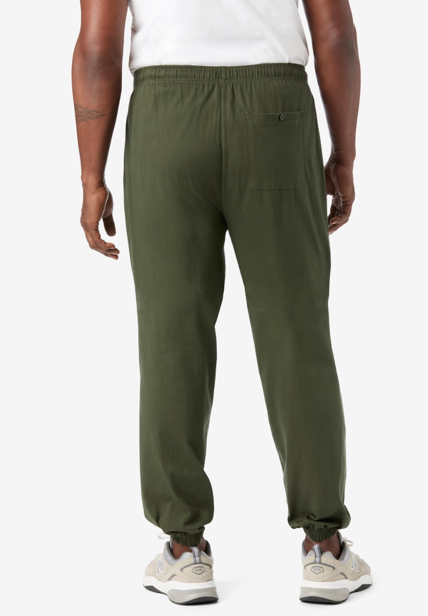 KingSize Men's Big & Tall Lightweight Elastic Cuff Sweatpants - Comfortable Lounge Pants for Relaxing at Home, Gym, or Running Errands