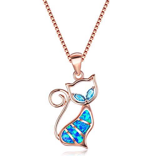 Rose Gold & Blue Opal