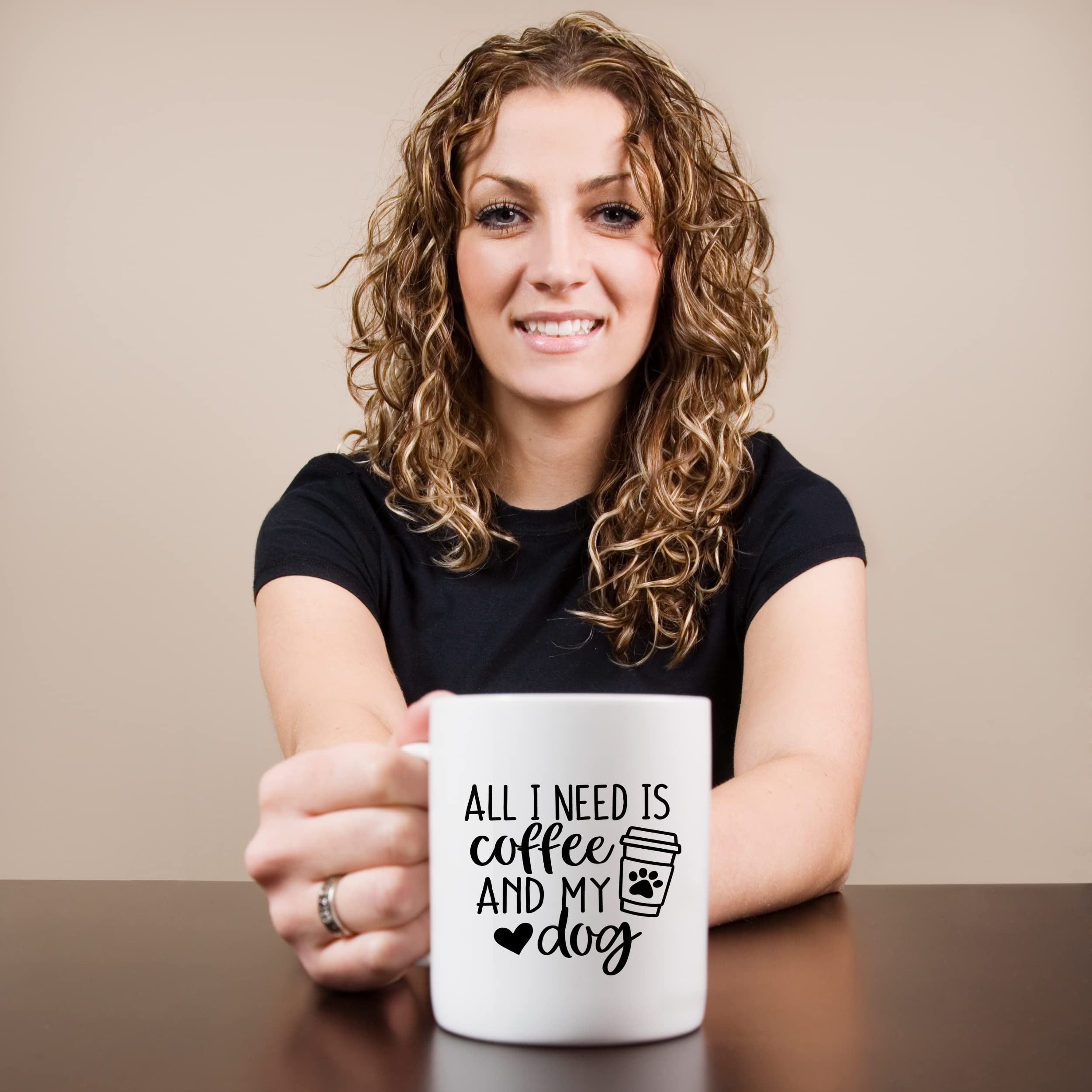 Funny Dog Mom Wine Glass and Coffee Mug Gift Set - Best Gifts for Dog Lovers, Women, Friends - Perfect for Mother's Day, Birthday, Christmas Stocking Stuffers - Printed in USA - Great for Parties, Home Decor, Pet Owner Appreciation