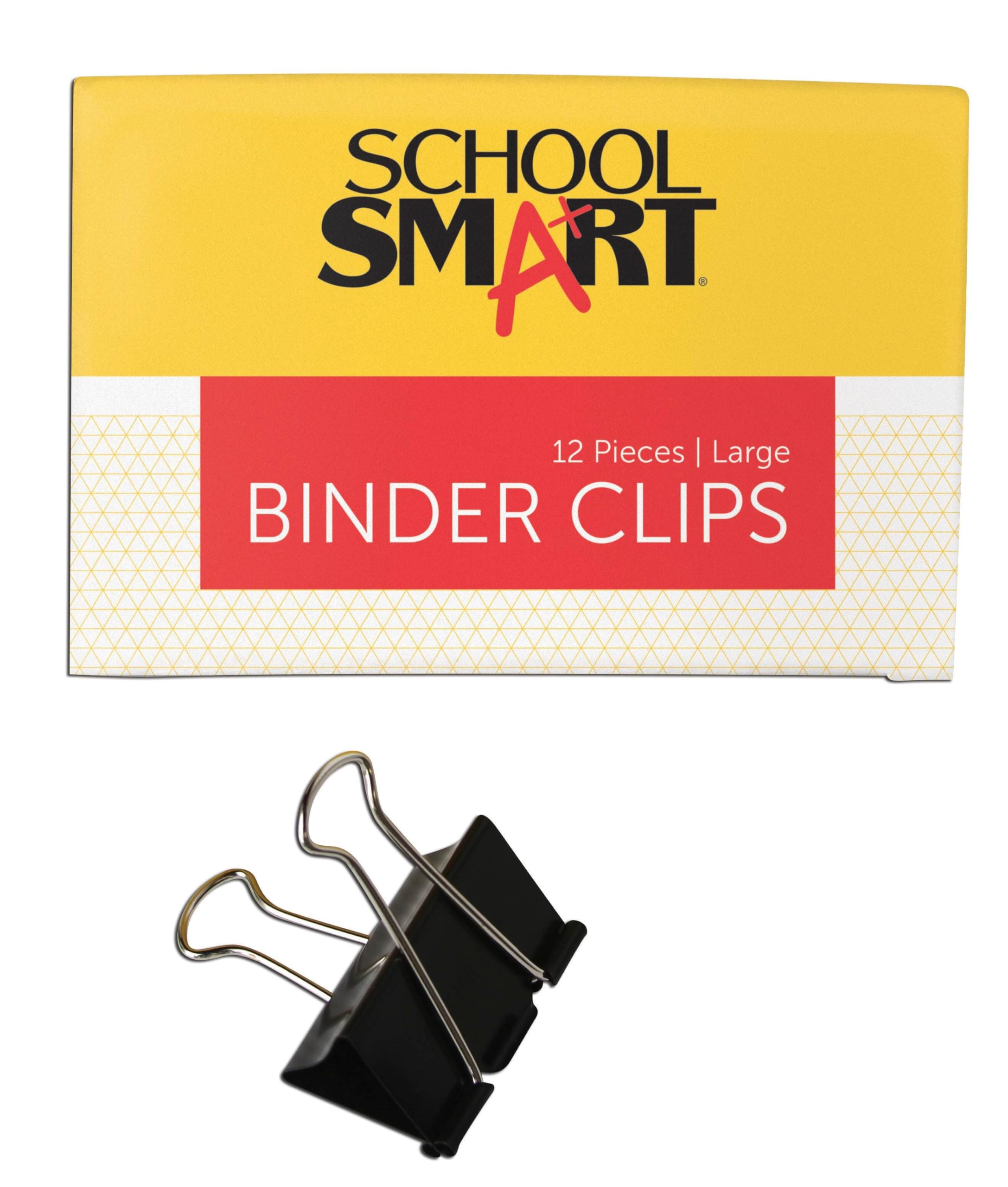 School Smart Large 2-Inch Binder Clips - Pack of 12 for Office, School & Home Organization | Heavy Duty Paper Clips for Documents, Files & Folders