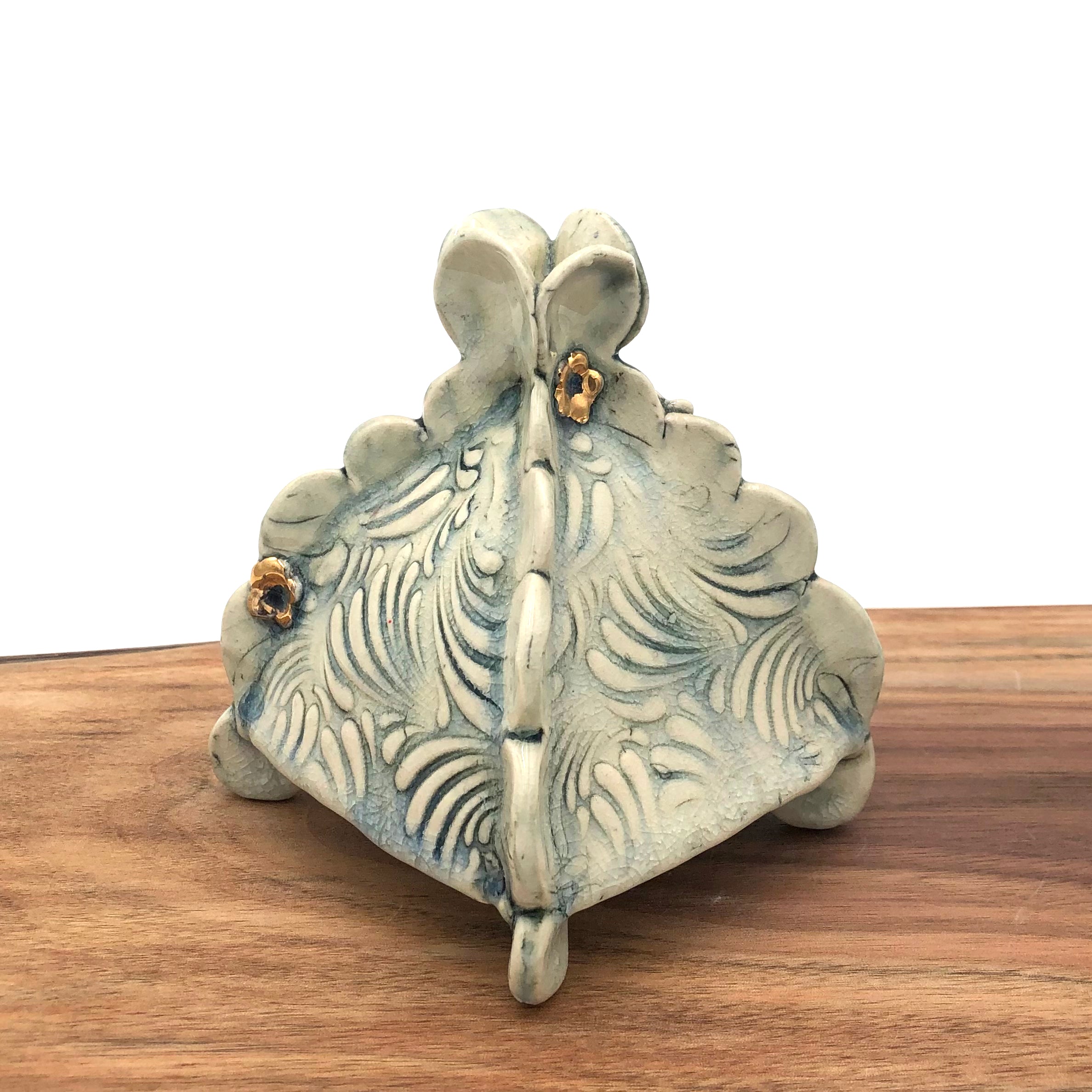 Susan Speck Ceramic Bud Vase - Small Fat Round Flower Vase for Home Decor, Wedding Centerpieces & Tabletop Arrangements