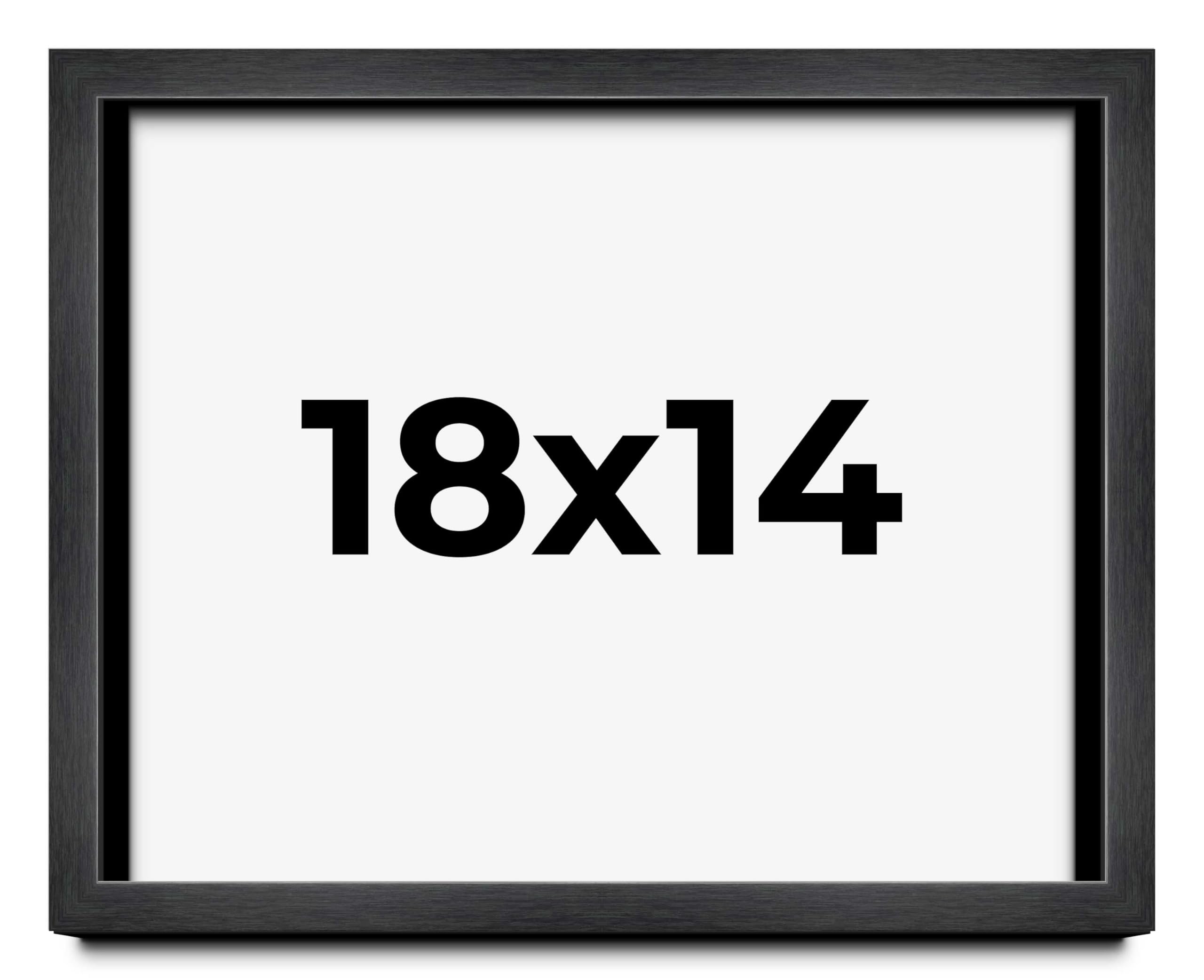 14x18 Shadow Box Frame Charcoal Black - 1