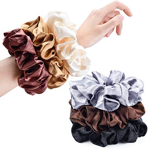 6-Pack Shidara Cute Hair Scrunchies - Soft Ponytail Holders & Hair Elastics for Women & Girls (Multicolor) | Perfect for School, Workouts, and Everyday Styling