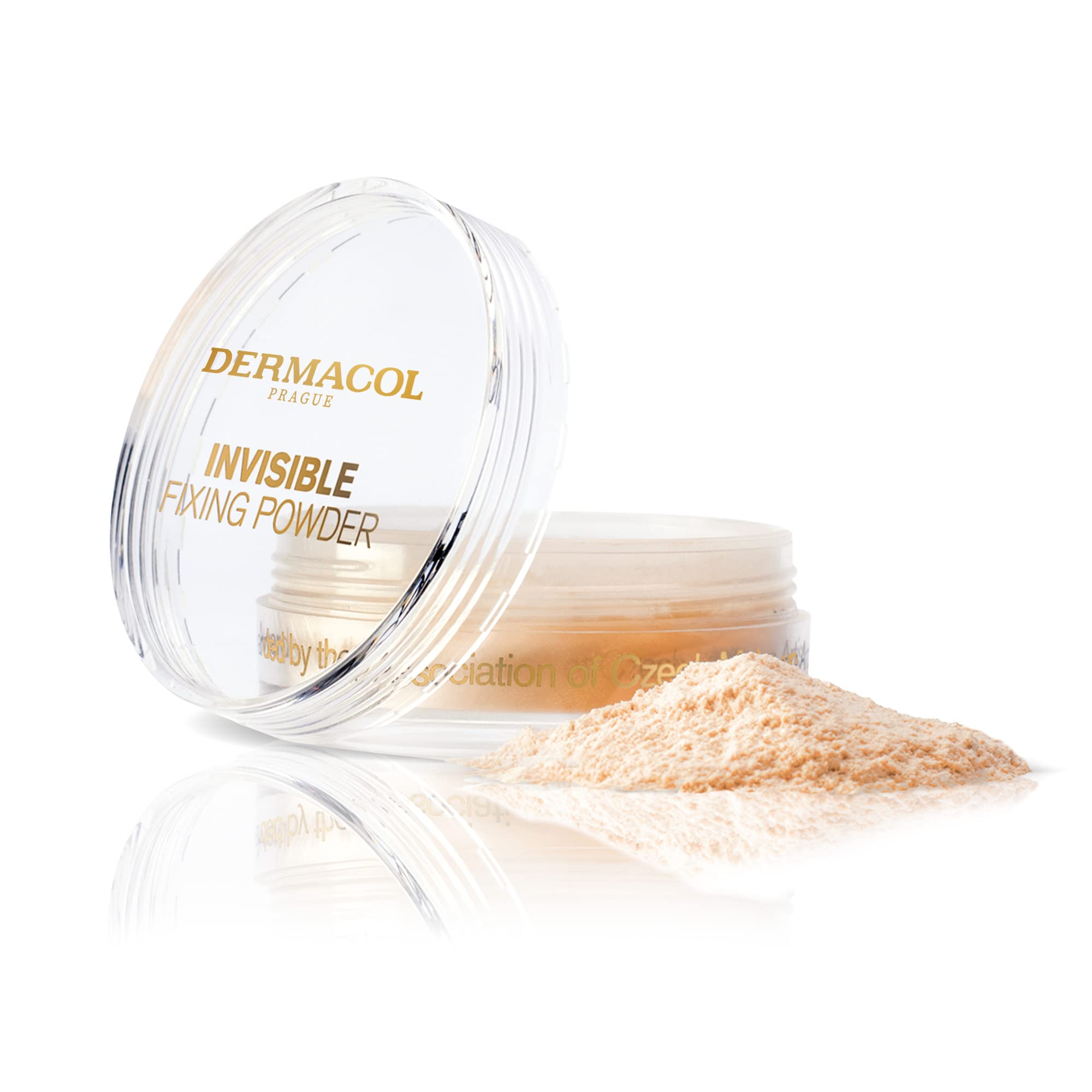 Dermacol Invisible Fixing Face Powder - Translucent Setting Powder for Oily & All Skin Types | Matte Loose Makeup Powder with Puff, Fragrance-Free, Natural Finish, 13.5g | Perfect for Long-Lasting Makeup, Oil Control & Daily Wear