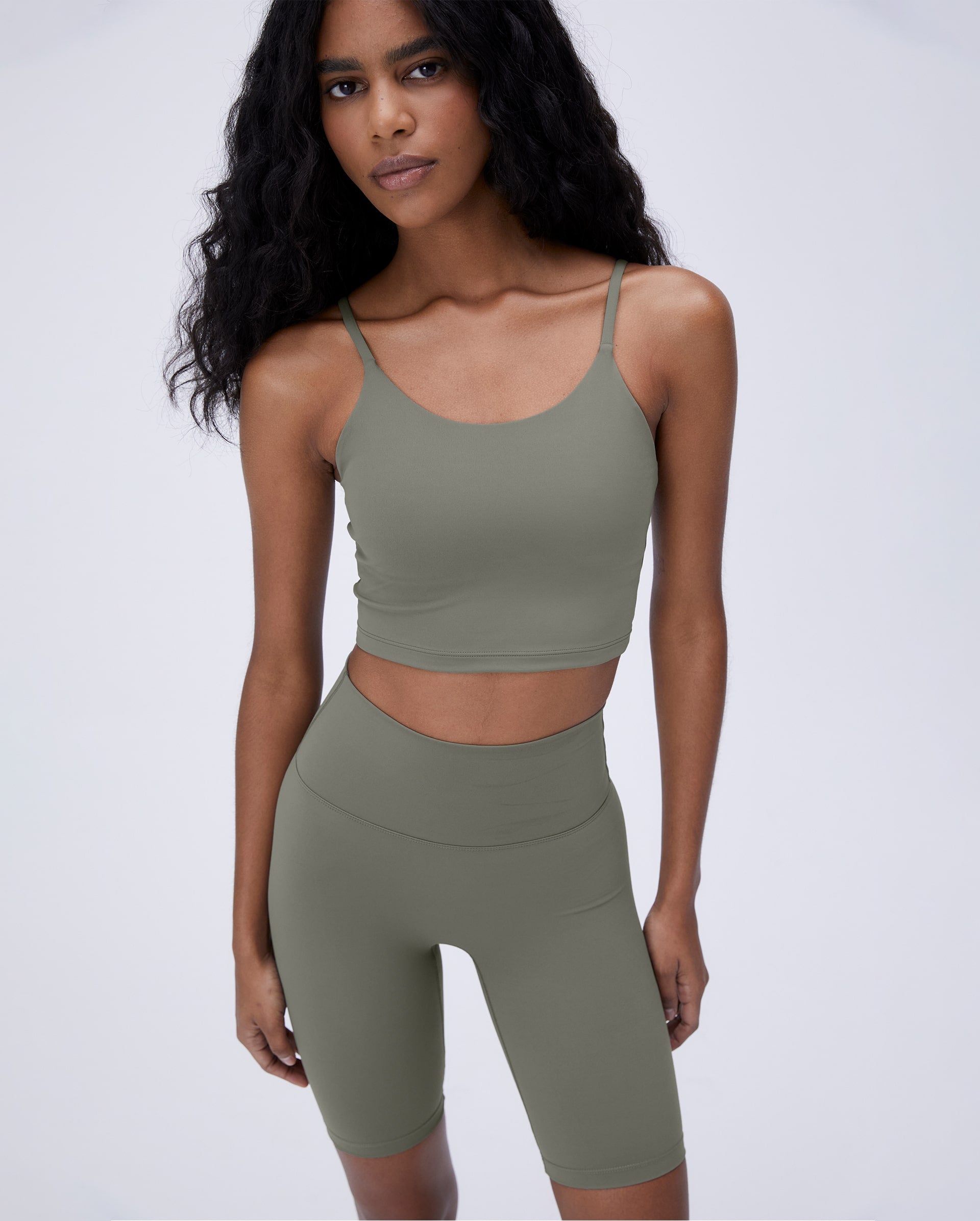 Ultimate Tank Bra for Women - Olive Green | Comfortable Seamless Sports Bra for Yoga, Running & Gym Workouts