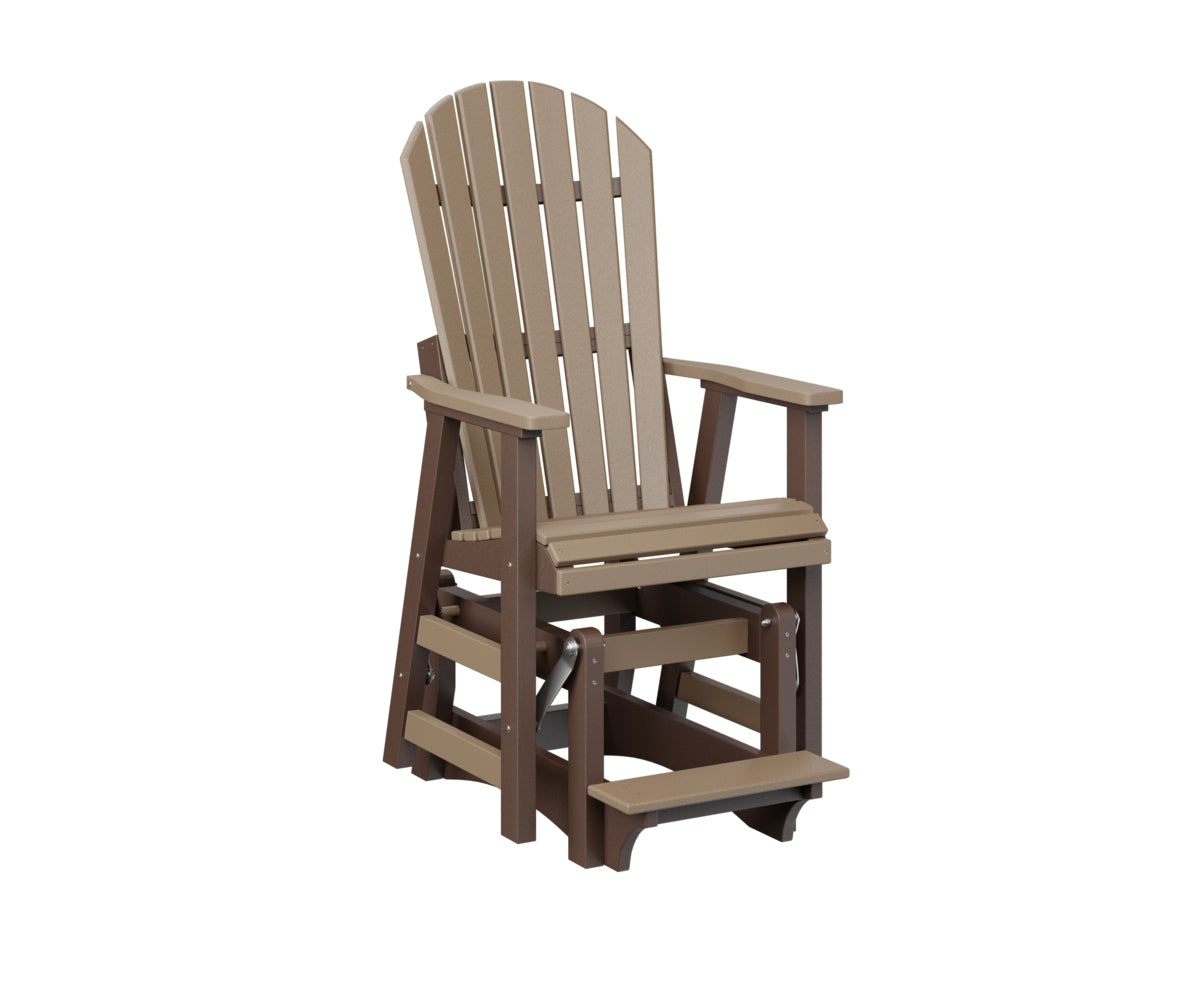 Berlin Gardens Comfo Back Single Counter Glider - Outdoor Patio Bistro Chair with Smooth Gliding Motion, Perfect for Garden, Deck, and Restaurant Use