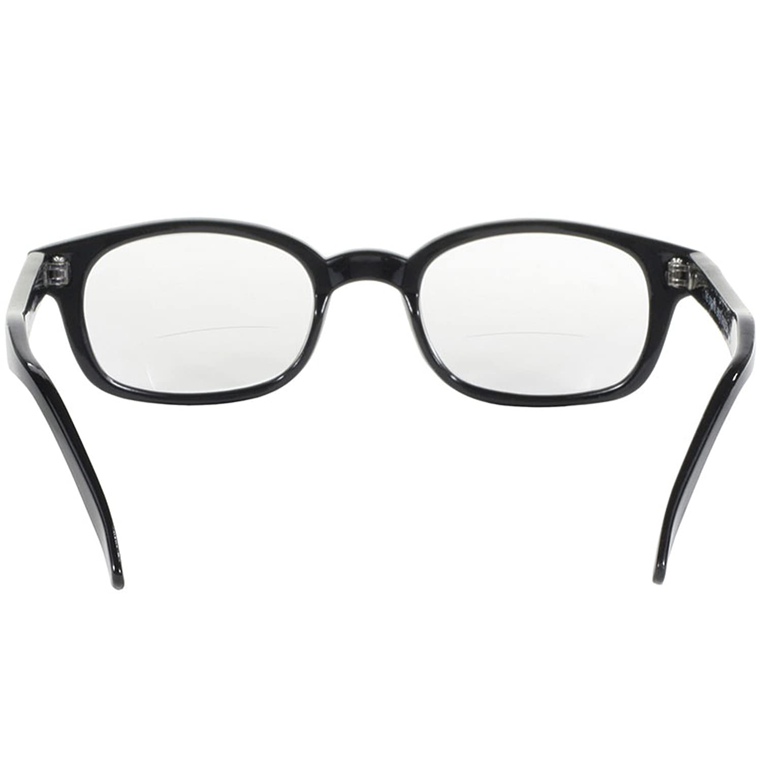 Pacific Coast Sunglasses X-Kd Readerz Clear Lens 2.00 Rectangular Reading Glasses - Black Frame, 55mm Lens Width, 60mm Temple Length - Perfect for Reading, Driving & Outdoor Activities