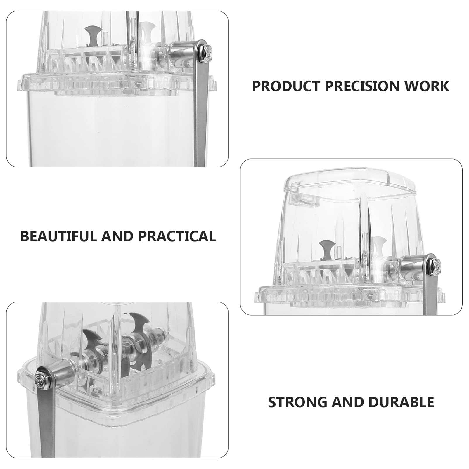 Angoily Manual Ice Shaver Machine - Portable Hand Crank Snow Cone Maker for Home & Kitchen | Perfect for Cocktails, Desserts & Summer Treats (White)