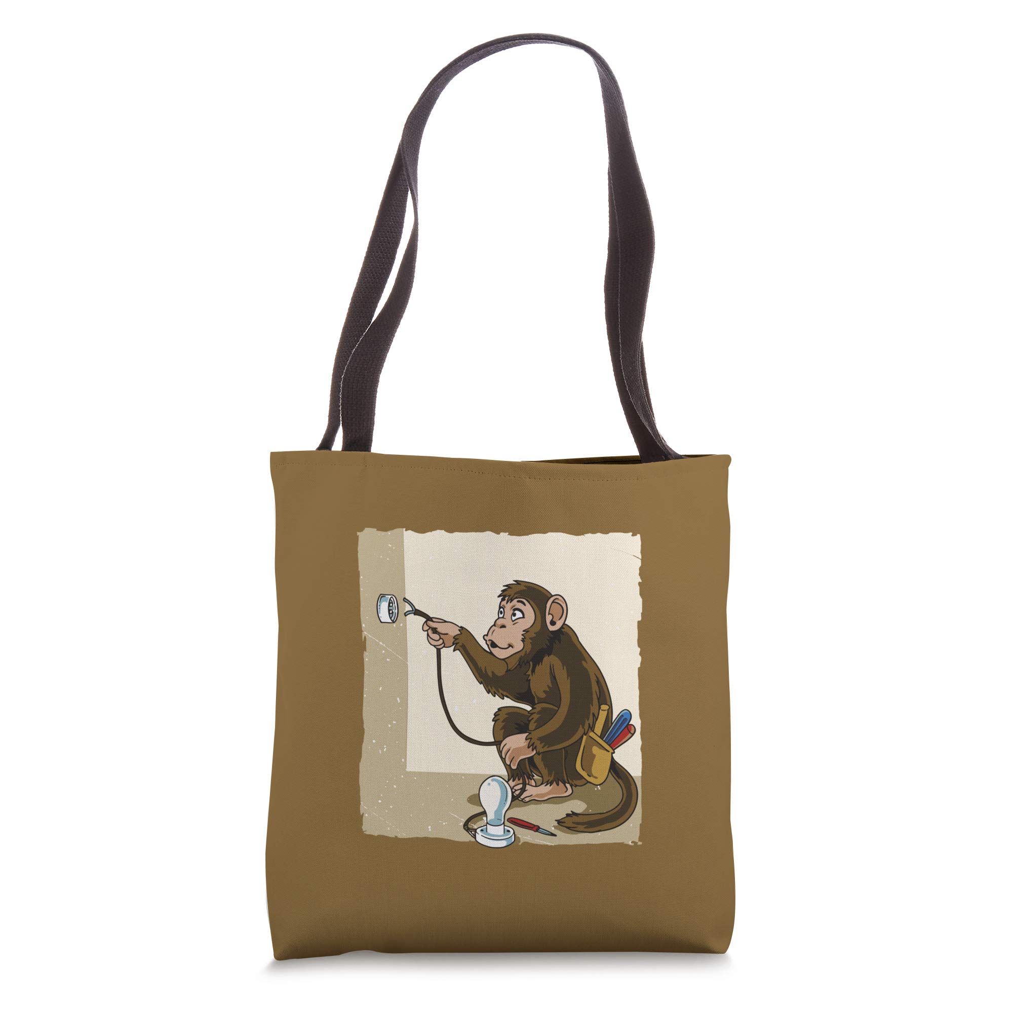 Electric Monkey Tote Bag - Cute & Durable Canvas Shoulder Bag for Women, Perfect for Grocery Shopping, Beach Trips & Daily Use