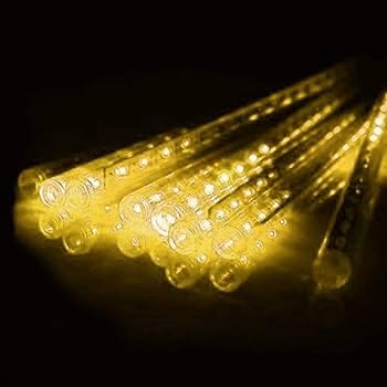 SEER LED Icicle Lights - 192 LED Meteor Shower Lights with 8 Tubes (11.8cm) for Christmas Tree, Home & Outdoor Decor | Perfect for Diwali, Xmas, Winter Wedding & Party Decoration