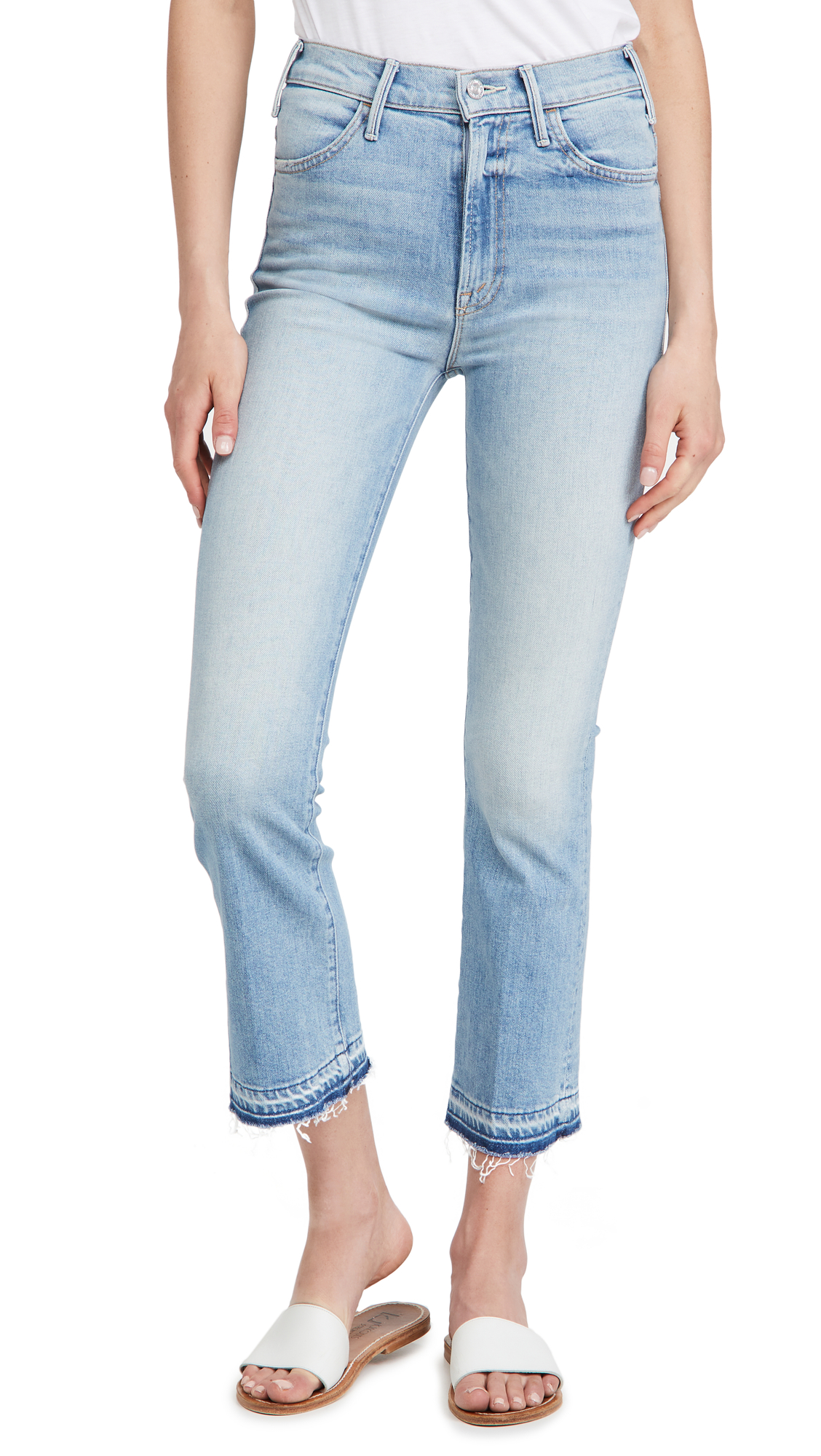 MOTHER Women's The Hustler Ankle Jeans - High-Rise Slim Fit Stretch Denim Pants for Casual Wear & Everyday Style
