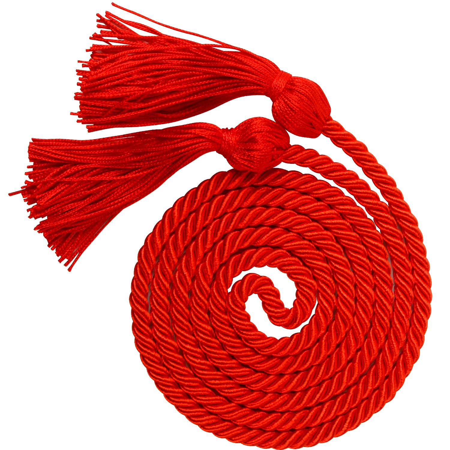 Graduation Honor Cord with Tassel - Red Academic Achievement Sash for High School & College Ceremonies, Commencement Accessories