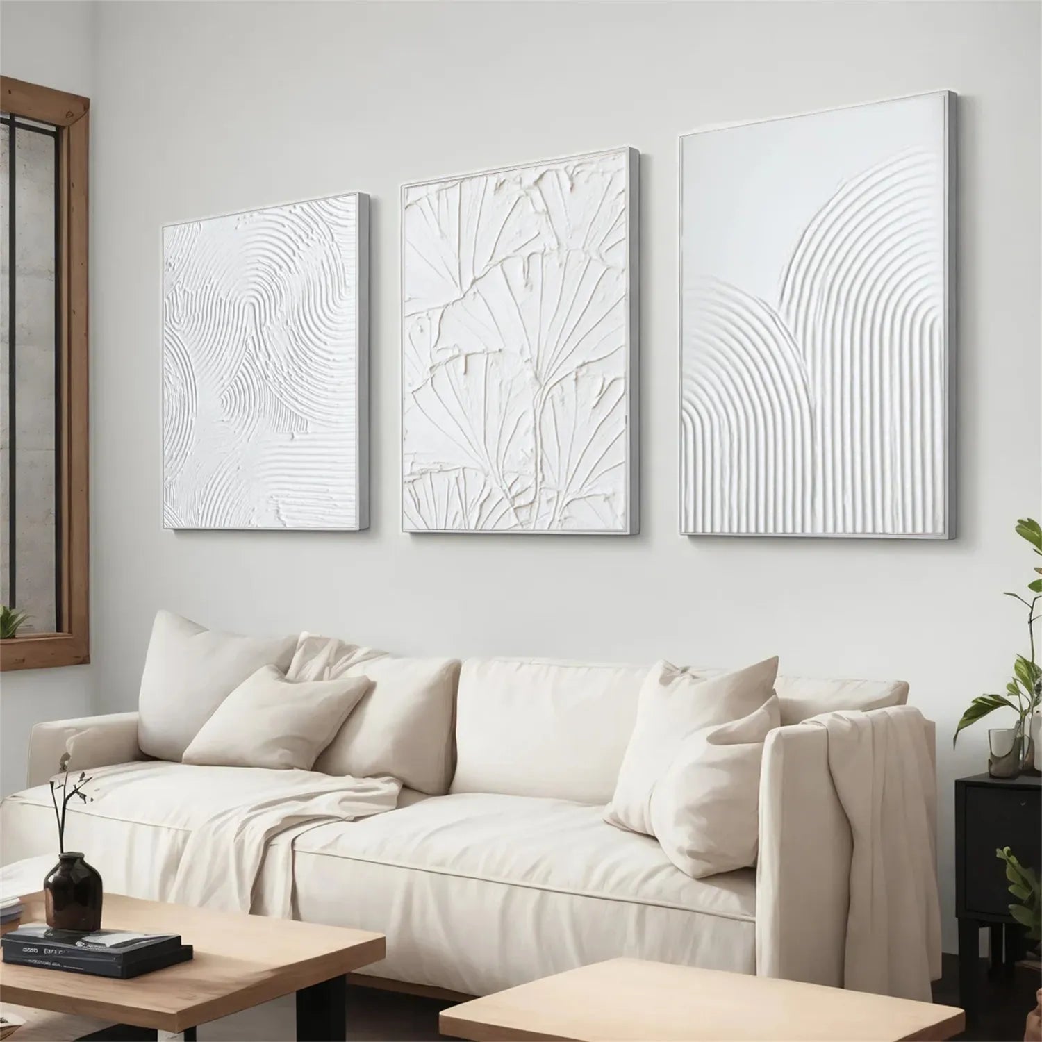 Minimalist Balance Canvas Painting Set of 3 - Abstract Wall Art Decor for Living Room, Bedroom & Office #MM294 | Modern Home Decor & Gift Idea