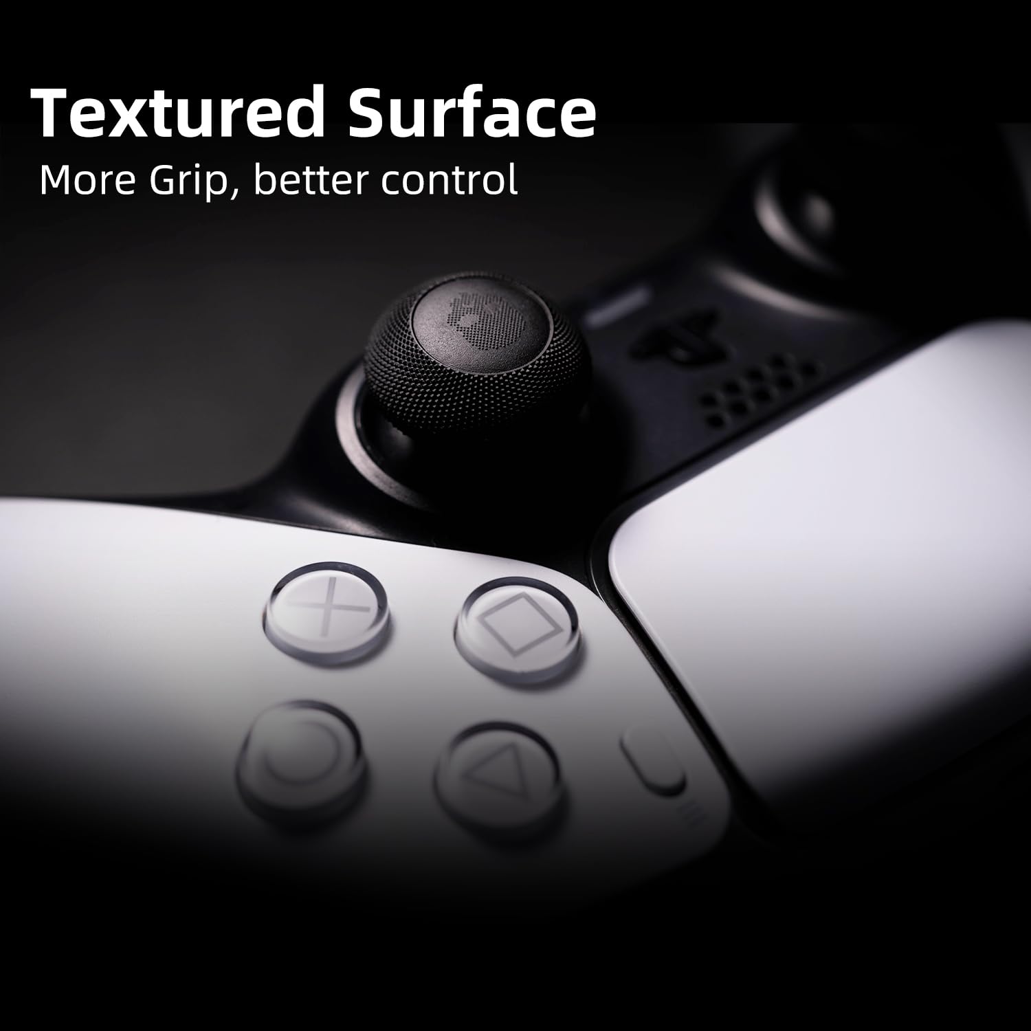 Skull & Co. Convex Thumb Grip Caps - 2 Pairs (4pcs) for Nintendo Switch Pro Controller & PS5/PS4/Slim/Pro Controllers - Enhanced Gaming Comfort & Precision - Neon Blue - Perfect for FPS, Racing & Action Games