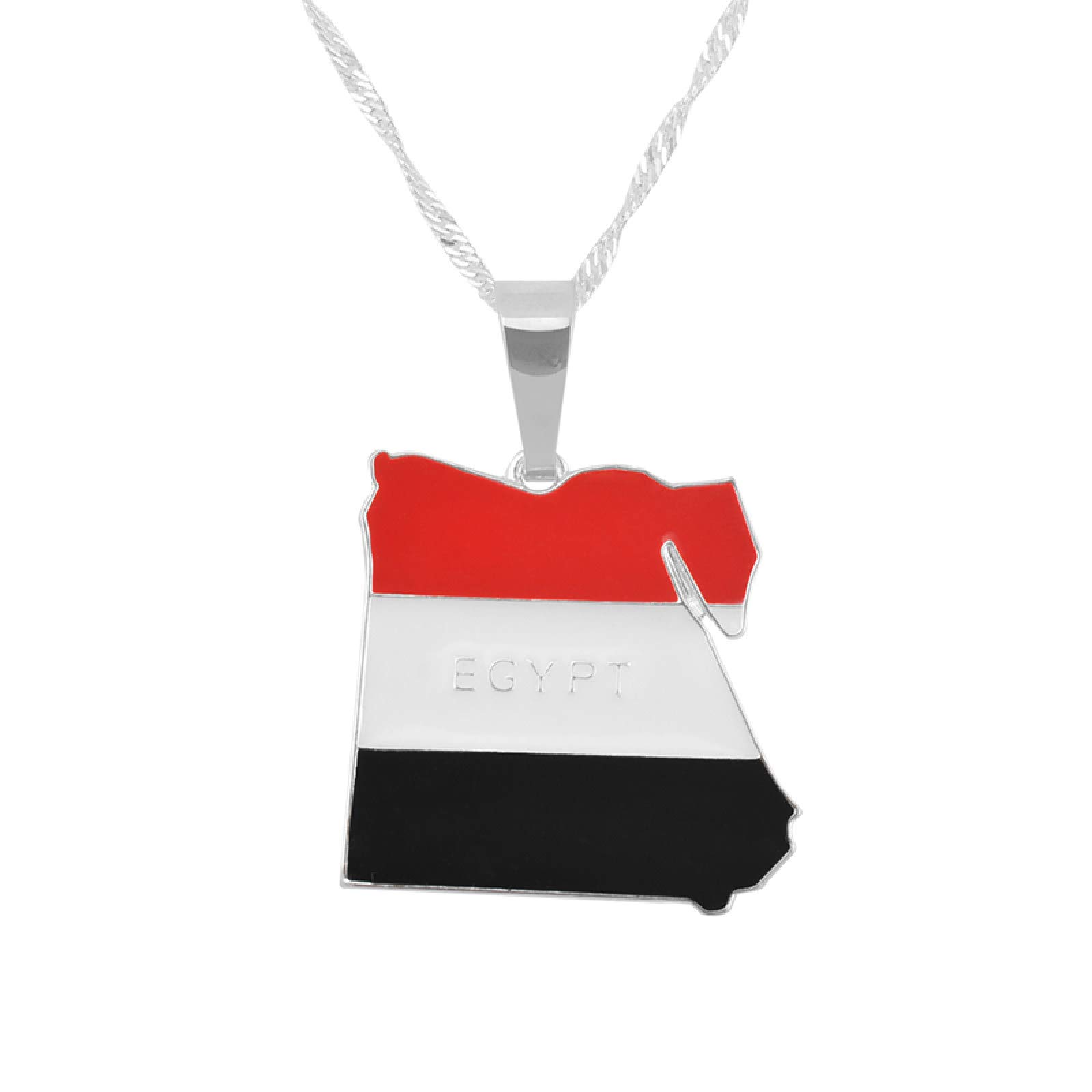 Egypt Map Pendant Necklace - Gold Africa Country Charm with Thin Chain, Patriotic Jewelry for Women & Men | Perfect for Travel Lovers, Hip Hop Fashion & Unique Party Gifts