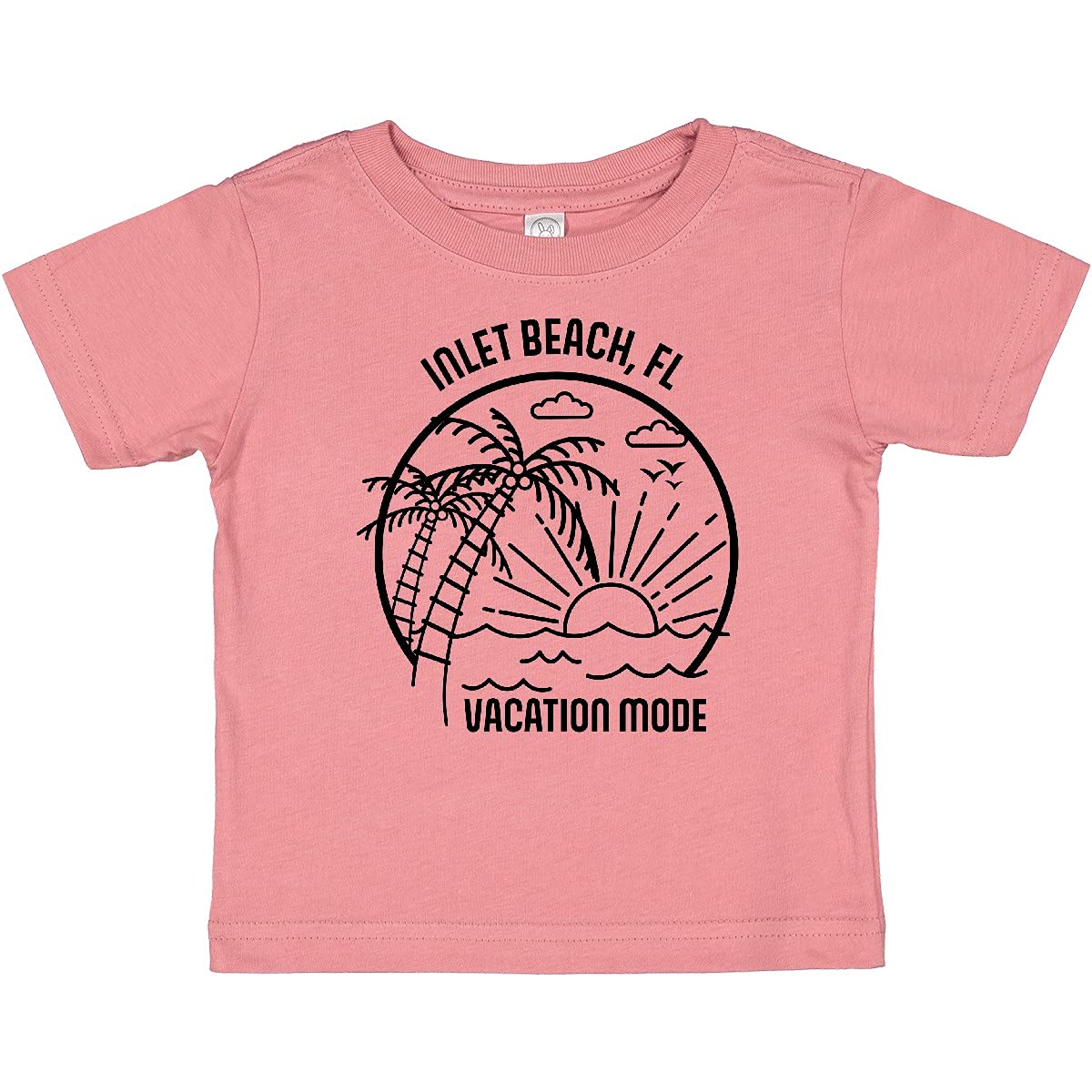 Inktastic Summer Vacation Mode Inlet Beach Florida Baby T-Shirt - Soft Cotton Cute Graphic Tee for Toddlers & Infants - Perfect for Beach Trips, Family Vacations & Casual Outings