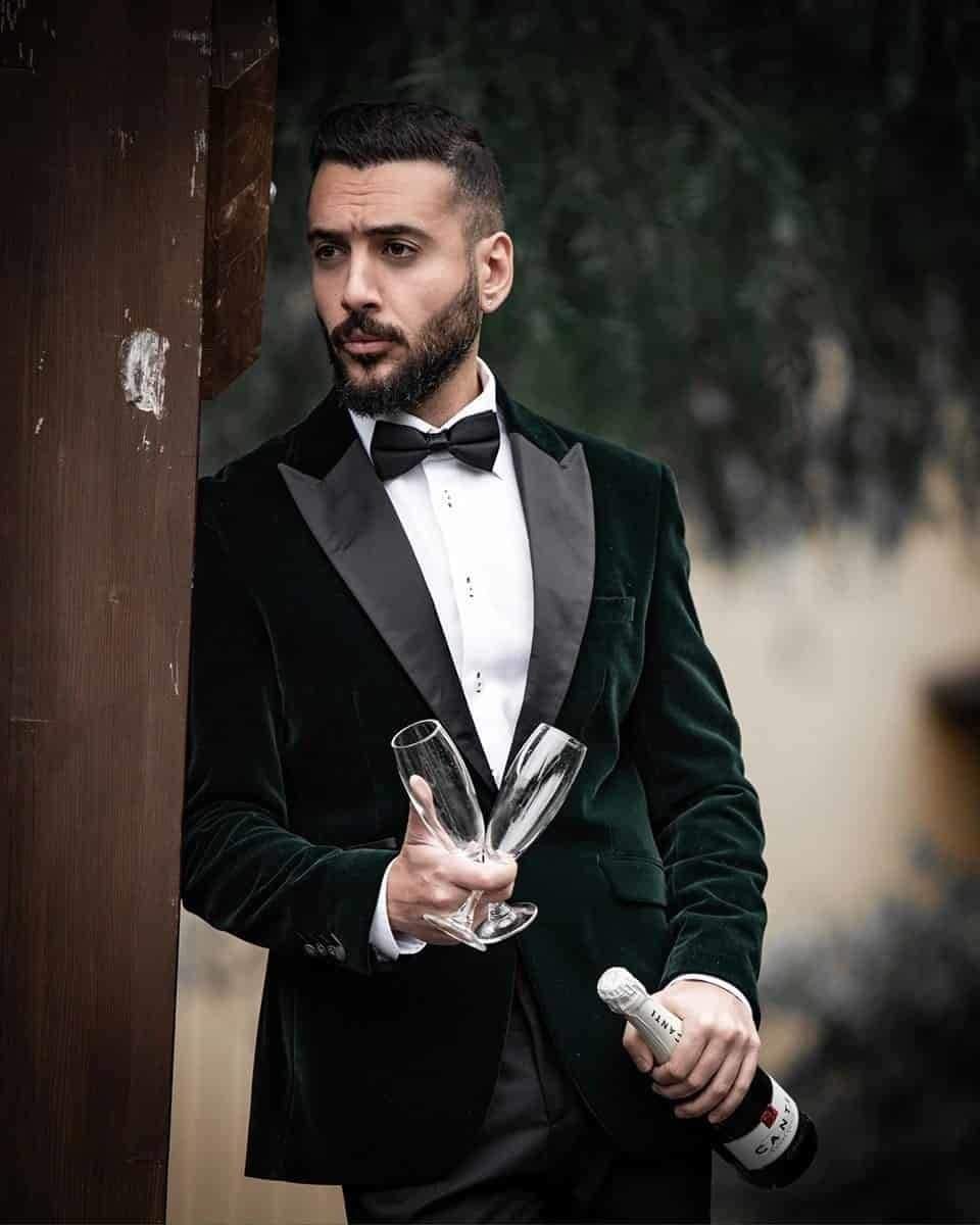 Cavani Rosa Forest Green Slim Fit Velvet Blazer Jacket for Women | Elegant Velvet Dinner Jacket | Perfect for Weddings, Parties & Formal Events