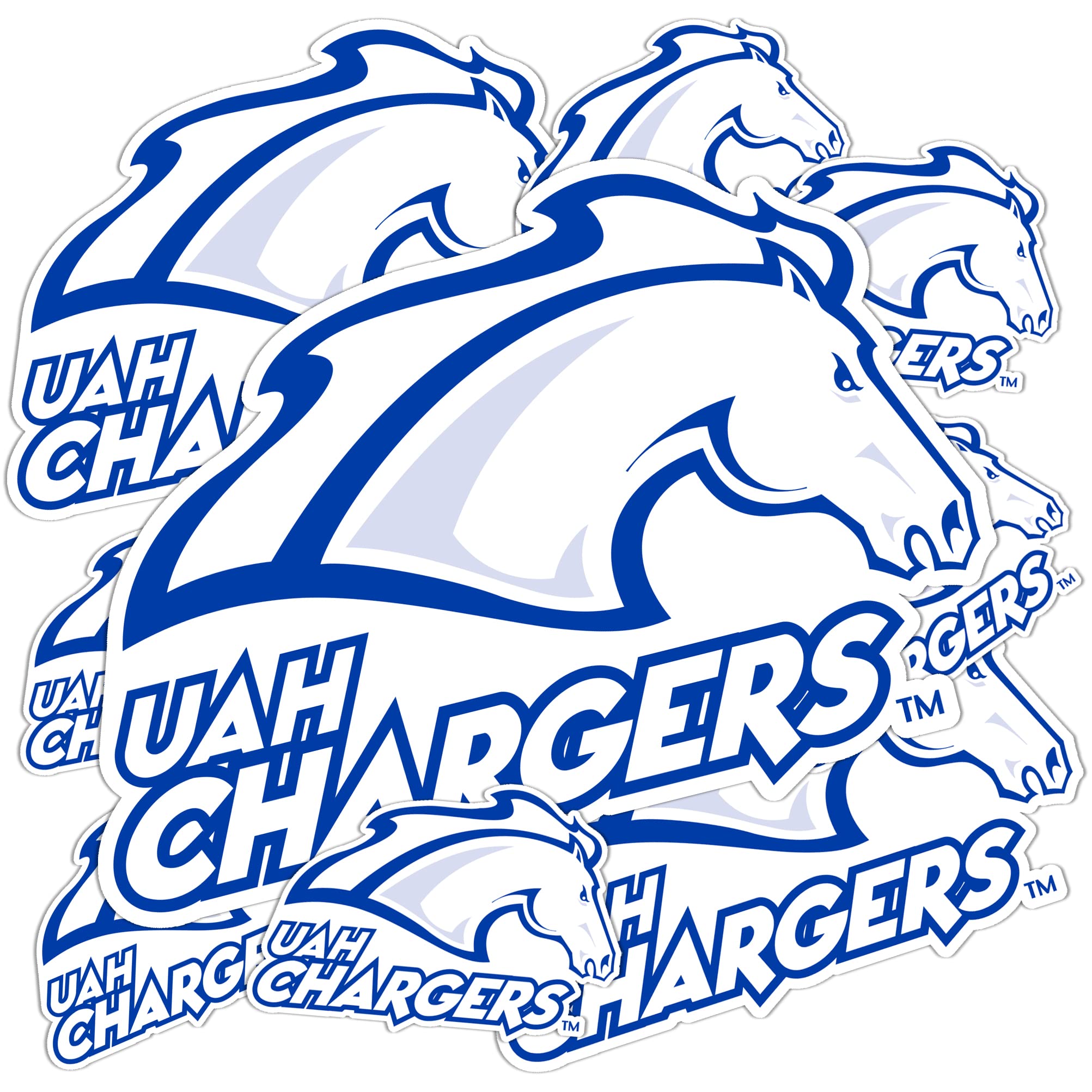 University of Alabama UAH Chargers Vinyl Decal Sticker - Desert Cactus Design for Laptop, Water Bottle, Car, Scrapbook - Perfect for School Spirit, College Gifts & Fan Accessories