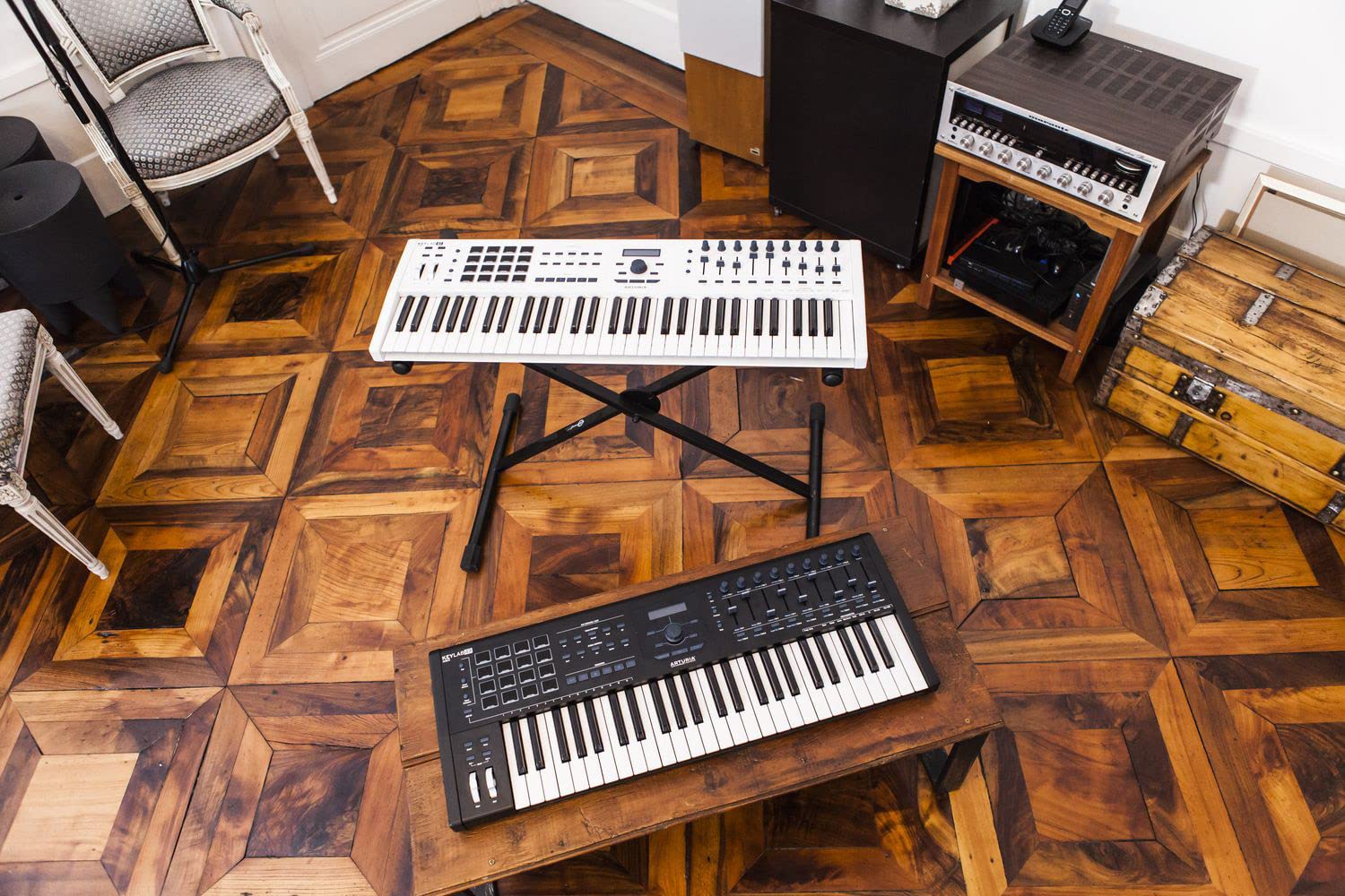 Arturia KeyLab 49 MkII 49-Key MIDI Keyboard Controller with Headphones, Sustain Pedal & Polishing Cloth - Professional Music Production for Home Studio, Live Performance & Beat Making