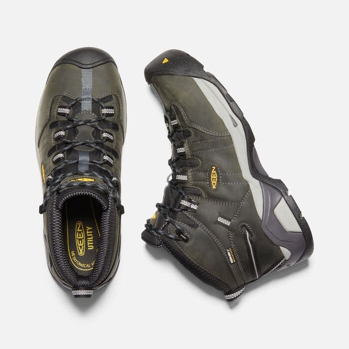 Detroit XT Steel Toe Mid Waterproof Work Boots - Heavy Duty Safety Shoes for Construction, Hiking & Outdoor Work - OSHA Compliant