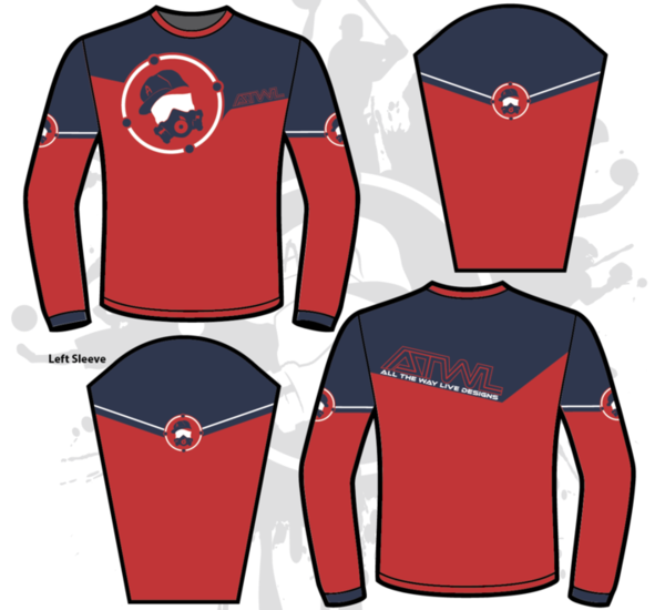 Precision Men's Full Dye Long Sleeve Performance Jersey - Breathable Moisture-Wicking Cycling & Running Shirt for Active Sports & Outdoor Workouts