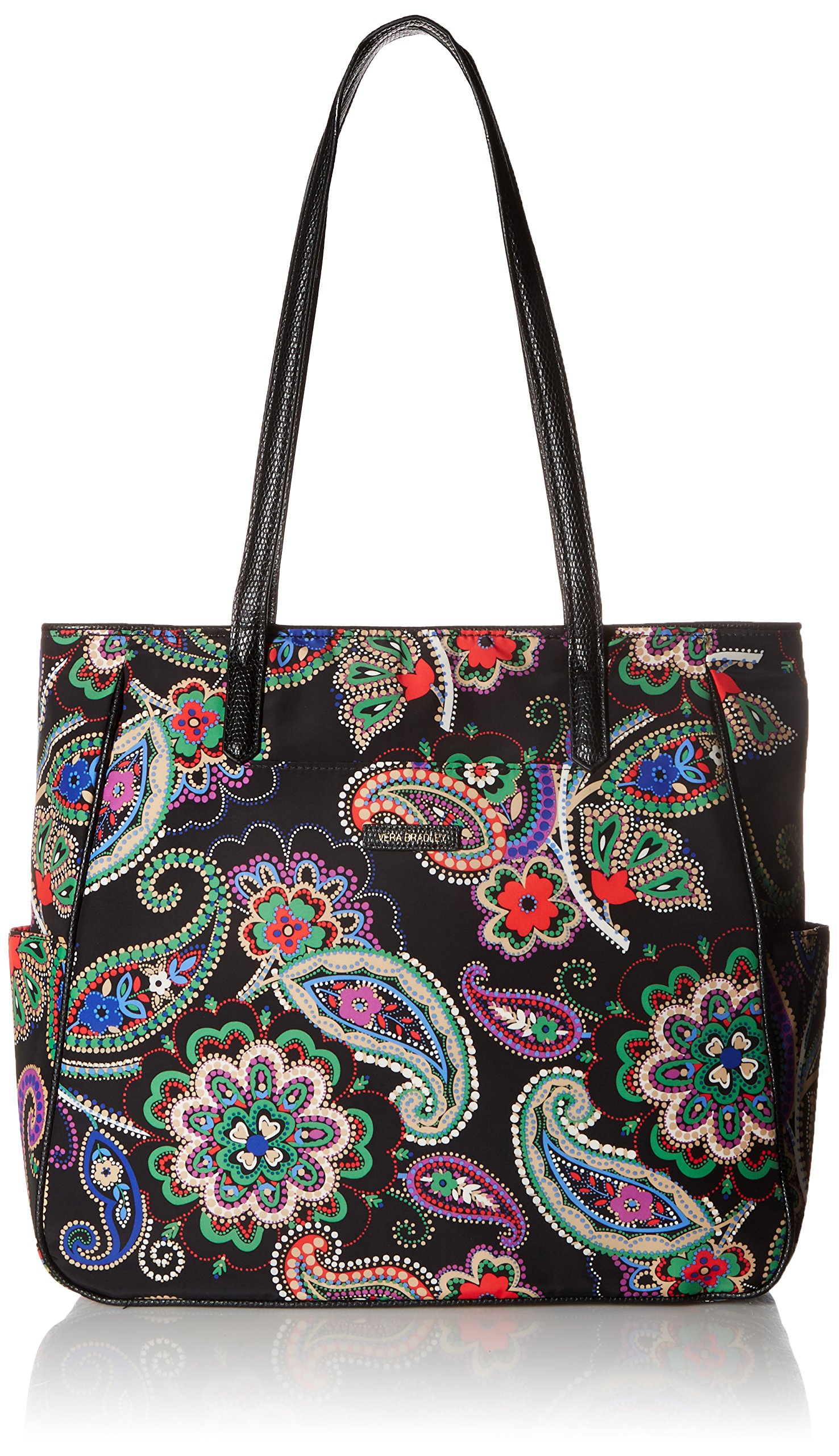 Vera Bradley Women's Preppy Polyester Zip Top Tote Bag - Stylish & Spacious Handbag for Work, Travel & Everyday Use