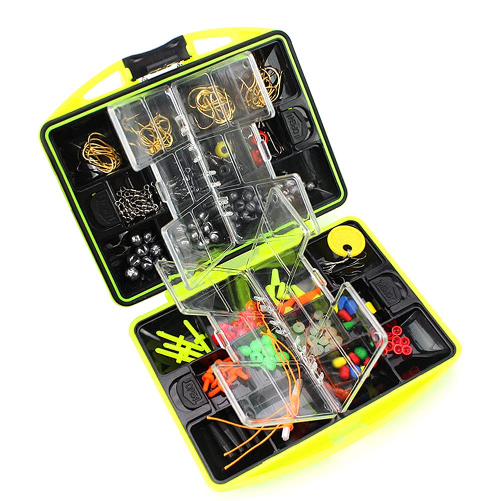 Premium Fishing Lures Kit with Tackle Box - 50pcs Mixed Worm Hooks & Fishing Accessories Set for Bass, Trout, Freshwater & Saltwater Fishing | Ideal for Beginners & Professionals